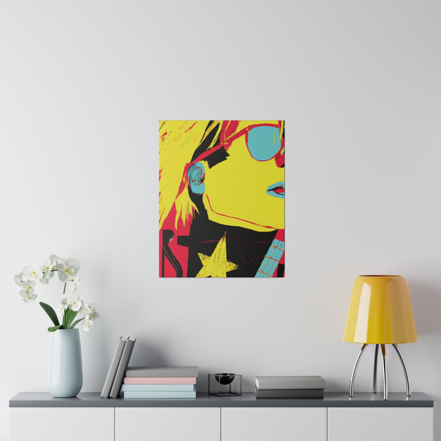 4925Q - Rockstar Painting Print | Face | Abstract | Poster | Home Decor | Wall Art | Music Art | Canvas