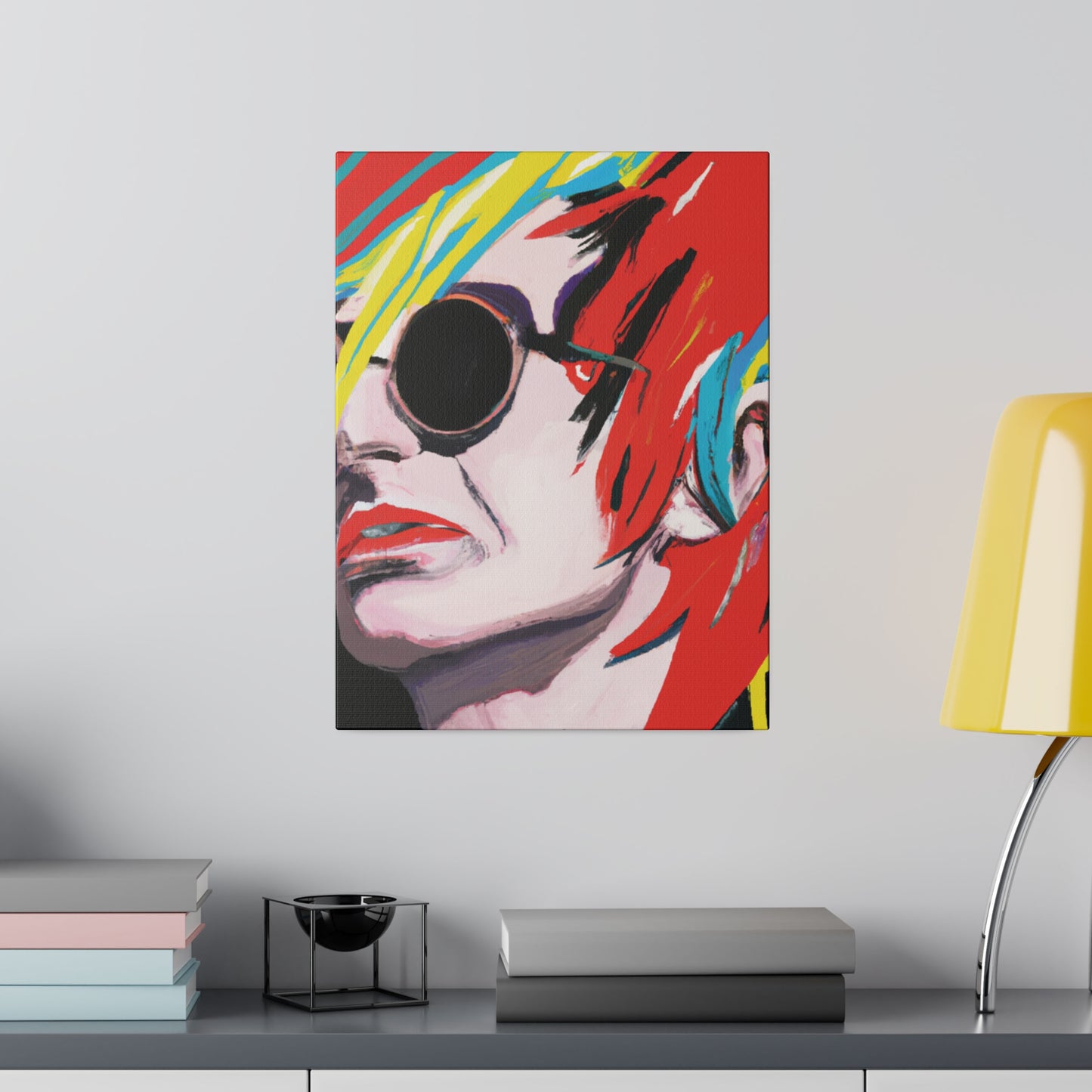 9573V - Rockstar Painting Print | Face | Abstract | Poster | Home Decor | Wall Art | Music Art | Canvas