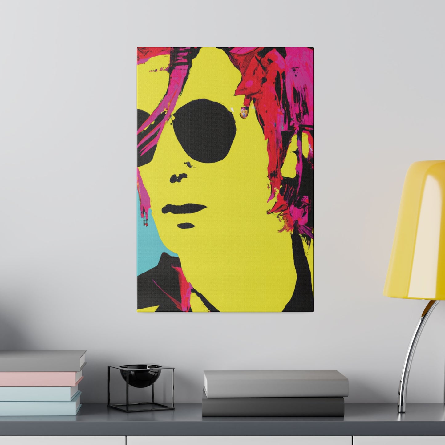 4543A - Rockstar Painting Print | Face | Abstract | Poster | Home Decor | Wall Art | Music Art | Canvas