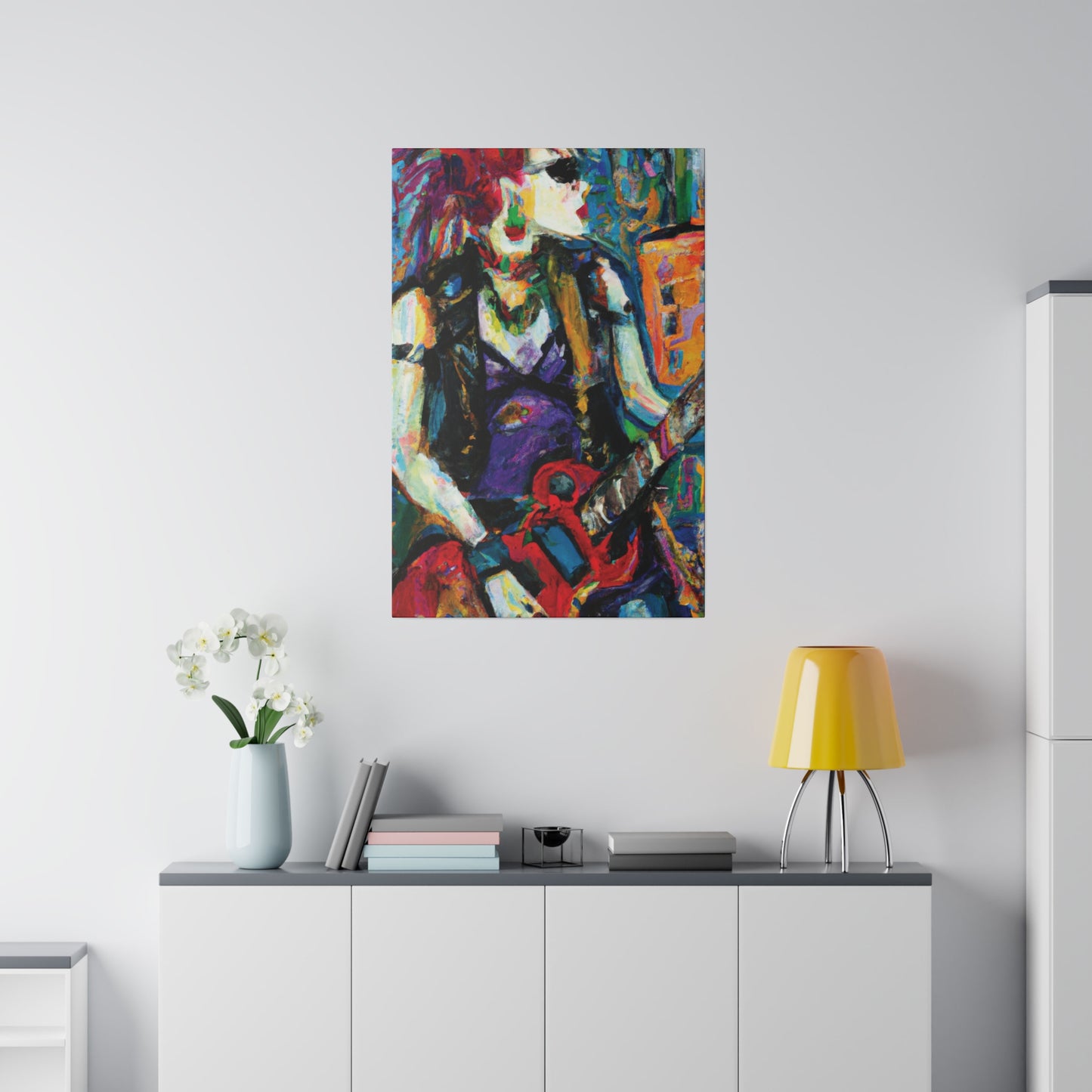 6874R - Rockstar Oil Painting Style Print | Poster | Home Decor | Wall Art | Music Art | Canvas
