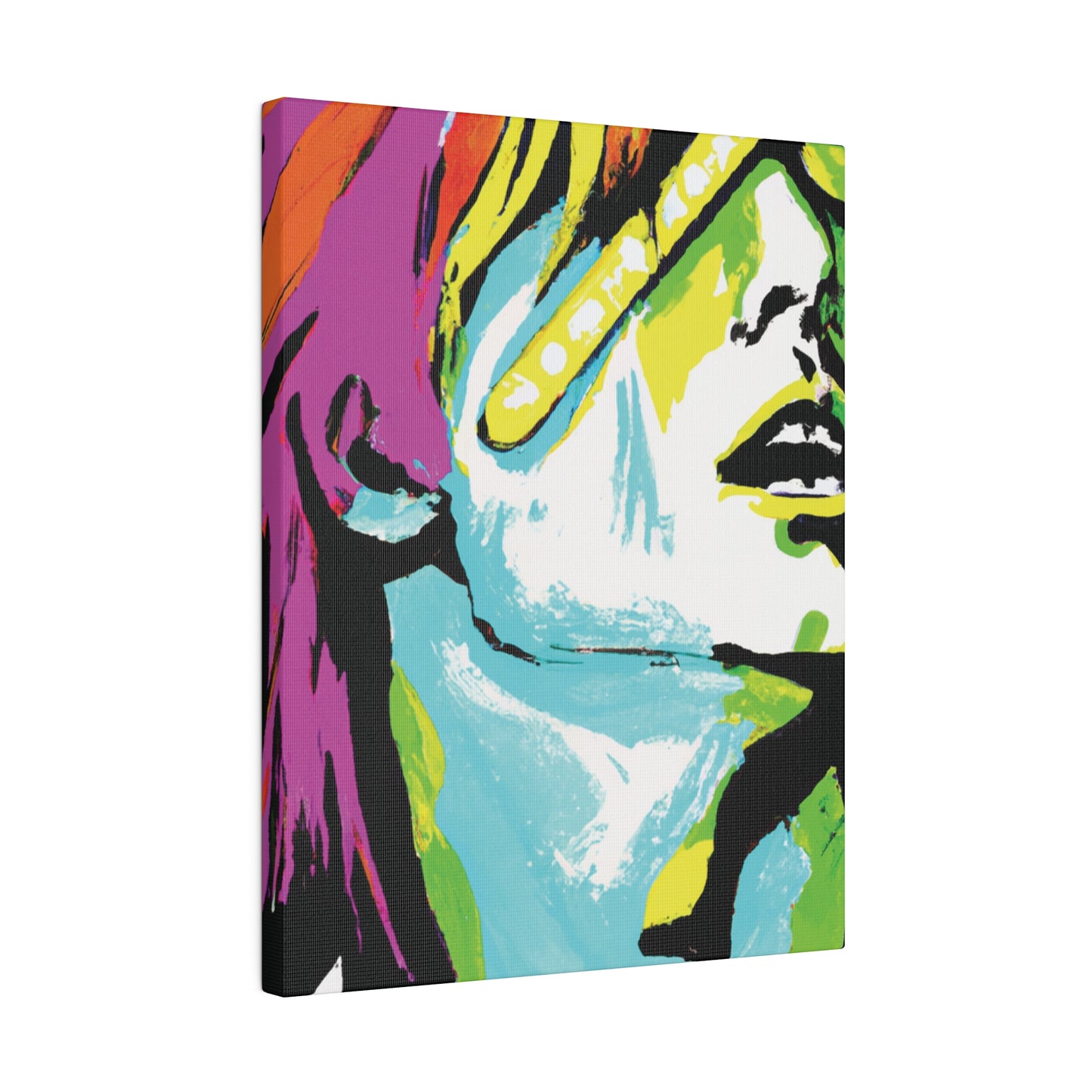 2120E - Rockstar Painting Print | Face | Abstract | Poster | Home Decor | Wall Art | Music Art | Canvas