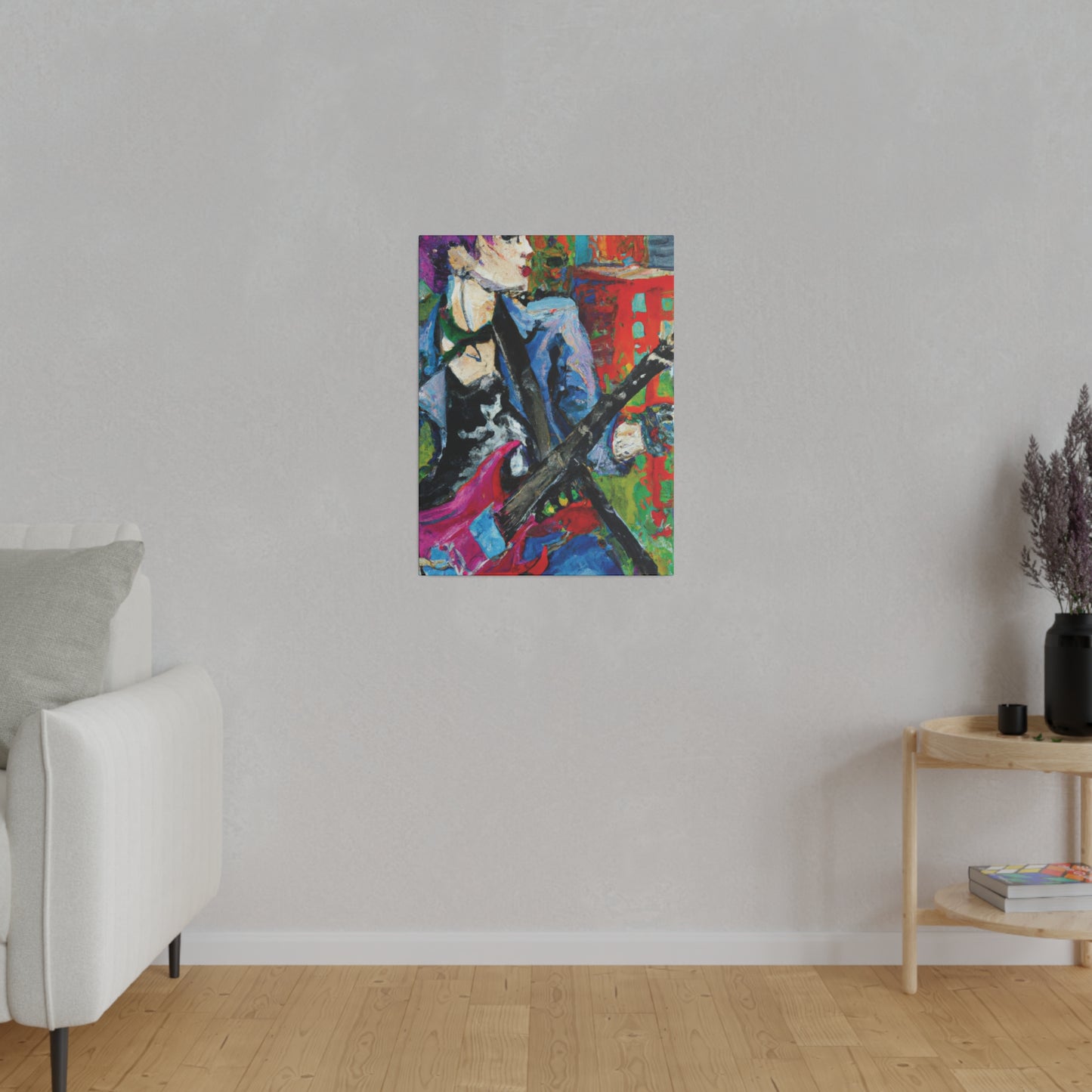 9194H - Rockstar Oil Painting Style Print | Poster | Home Decor | Wall Art | Music Art | Canvas
