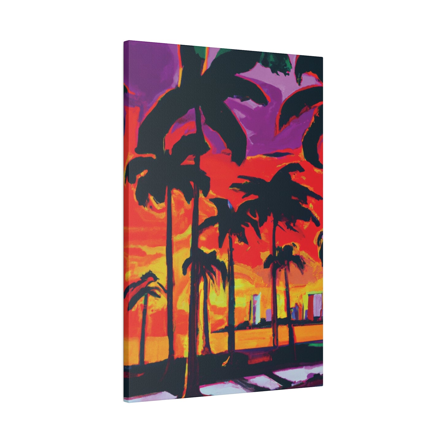 3128K - Miami Beach Sunset Painting Print | Miami | Beach | Sunset | Poster | Home Decor | Wall Art | Canvas