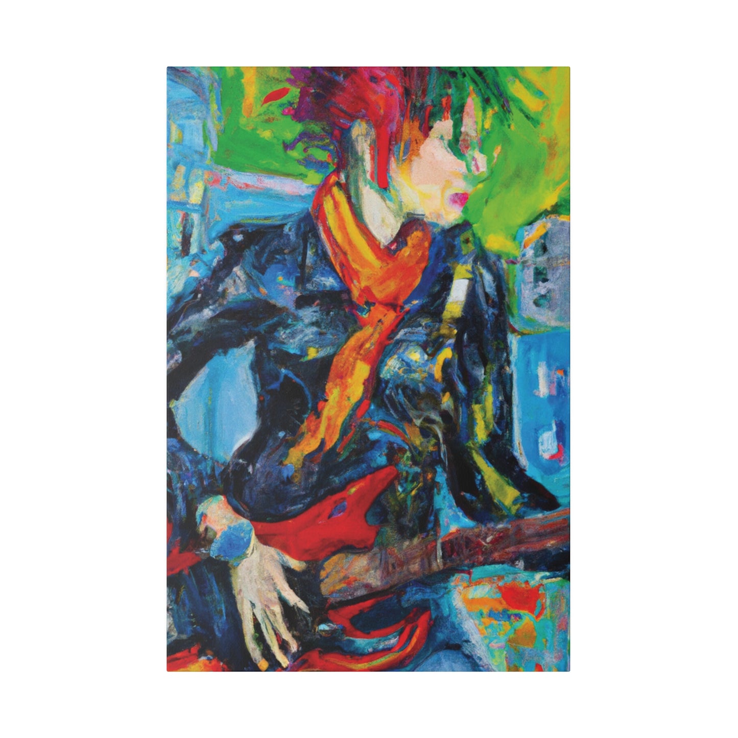 935O - Rockstar Oil Painting Style Print | Poster | Home Decor | Wall Art | Music Art | Canvas
