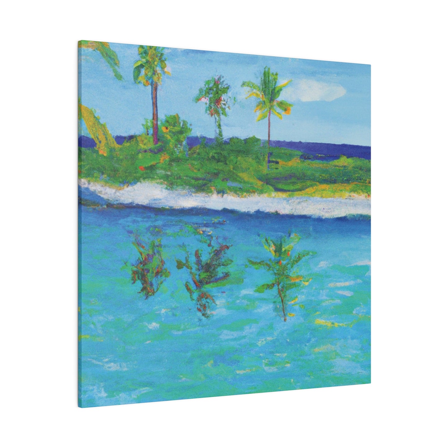 7382P - Bahamas Ocean Painting Print | Bahamas | Ocean | Beach | Poster | Home Decor | Wall Art | Canvas