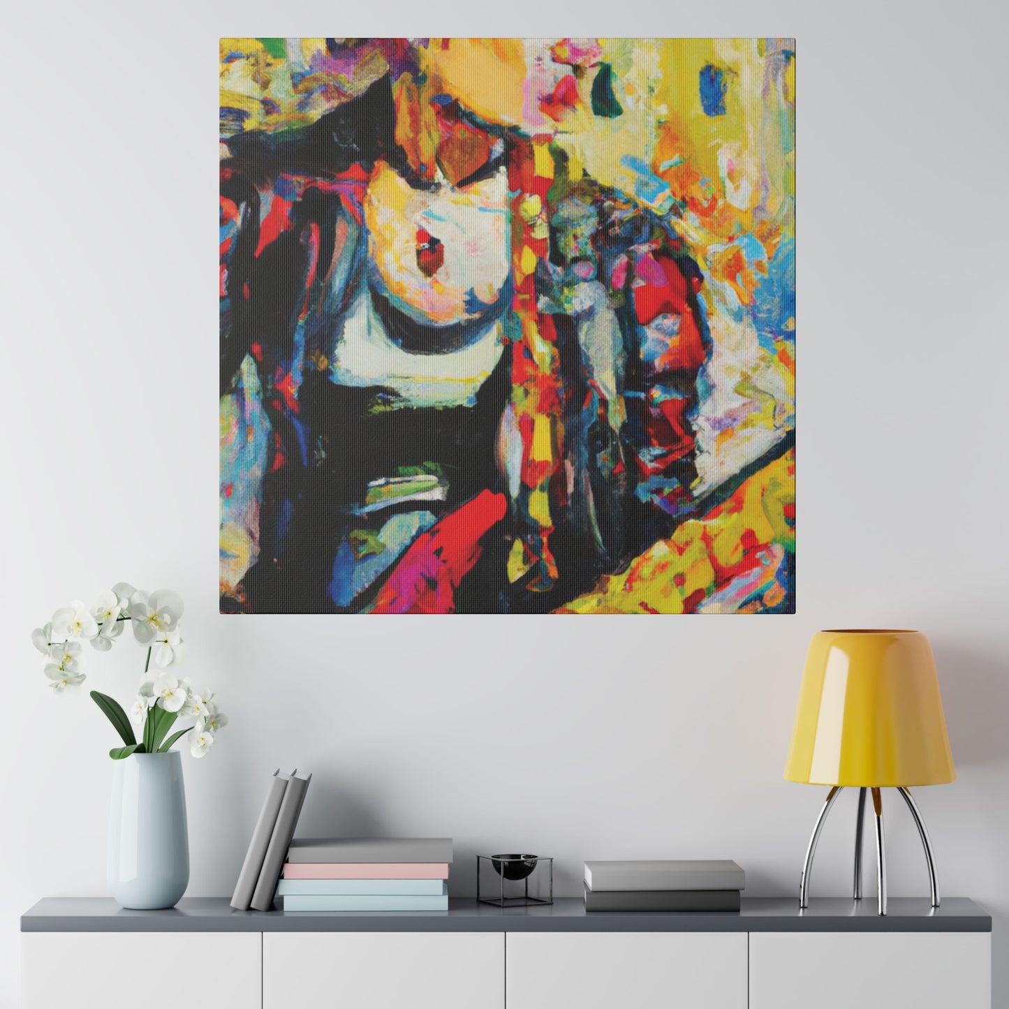 8768U - Rockstar Oil Painting Style Print | Poster | Home Decor | Wall Art | Music Art | Canvas