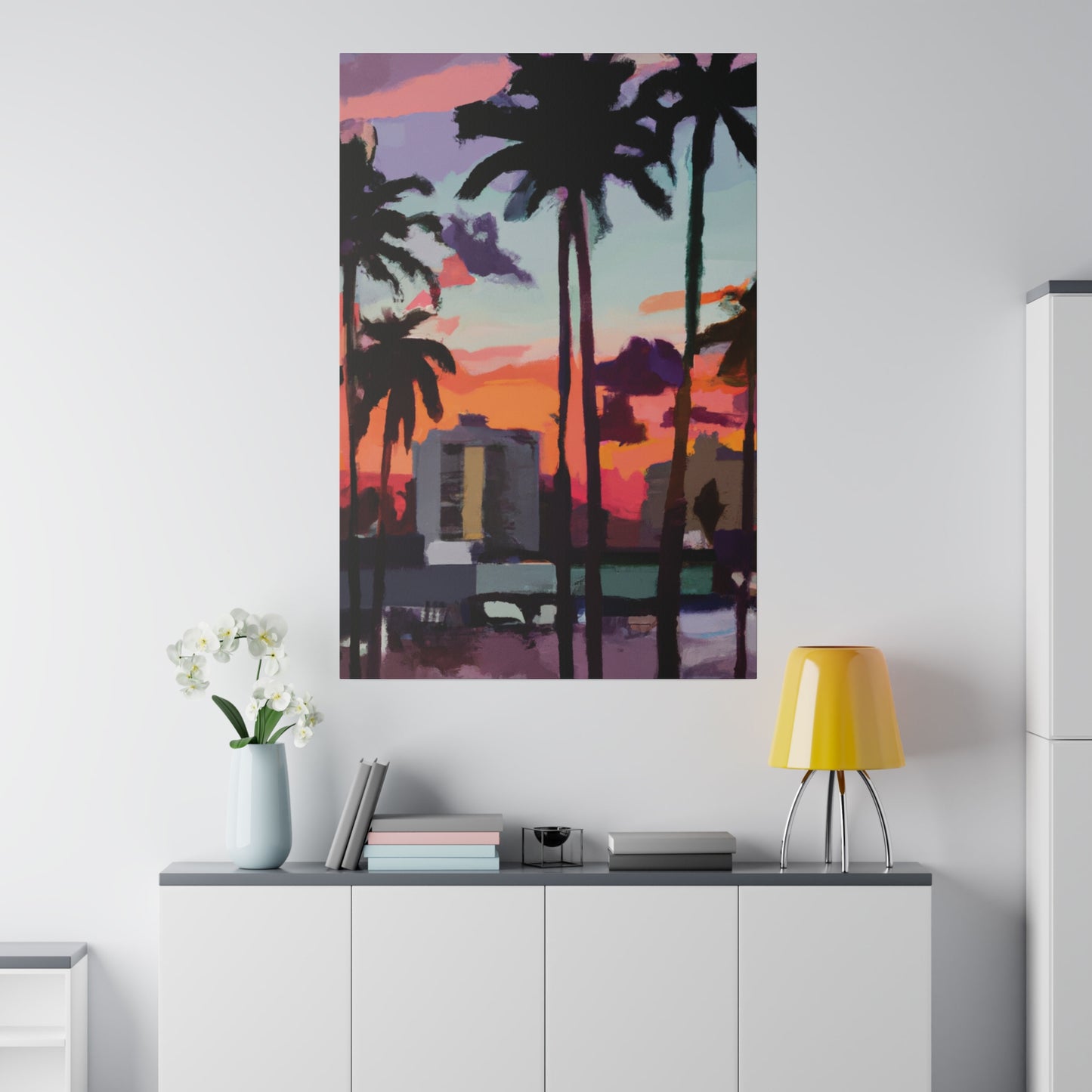 8405R - Miami Beach Sunset Painting Print | Miami | Beach | Sunset | Poster | Home Decor | Wall Art | Canvas