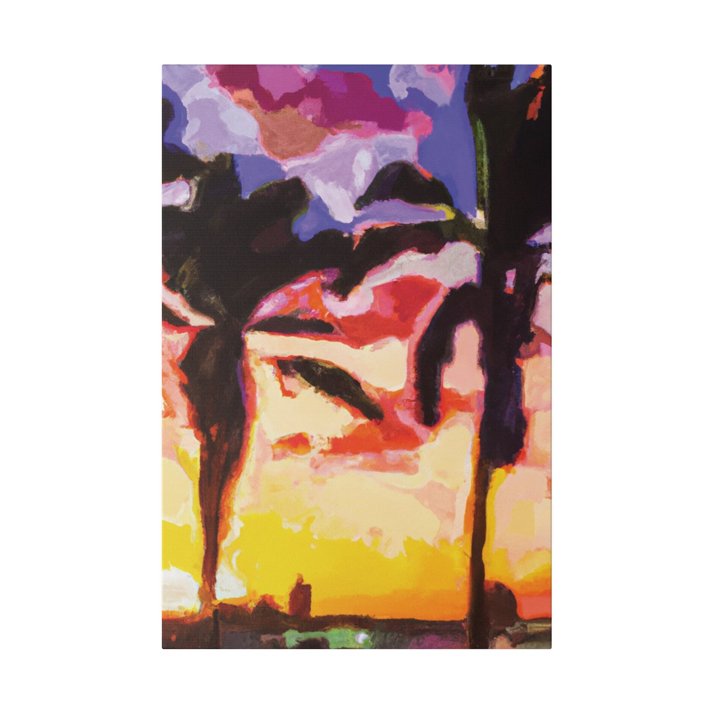 1138H - Miami Beach Sunset Painting Print | Miami | Beach | Sunset | Poster | Home Decor | Wall Art | Canvas