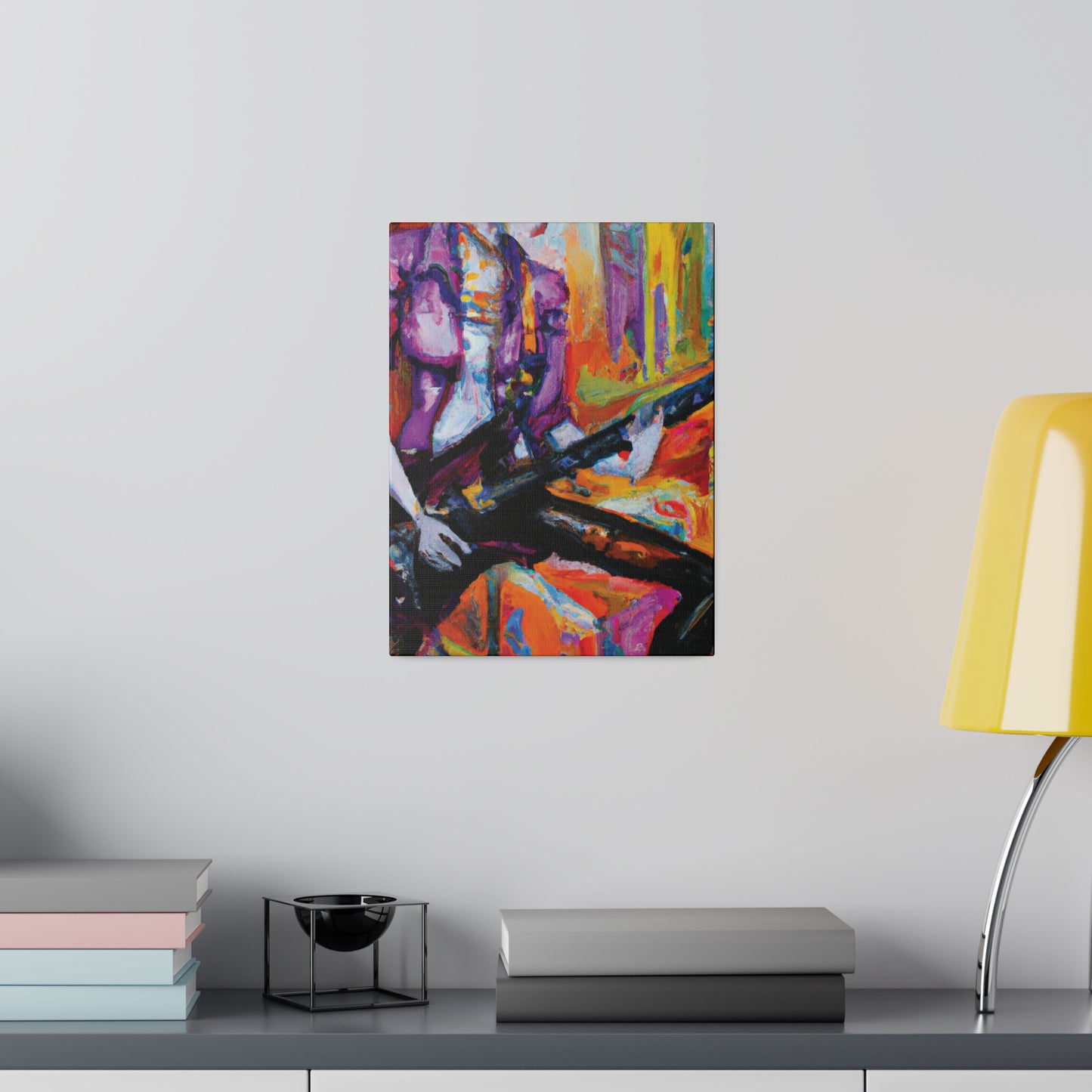 477F - Rockstar Oil Painting Style Print | Poster | Home Decor | Wall Art | Music Art | Canvas