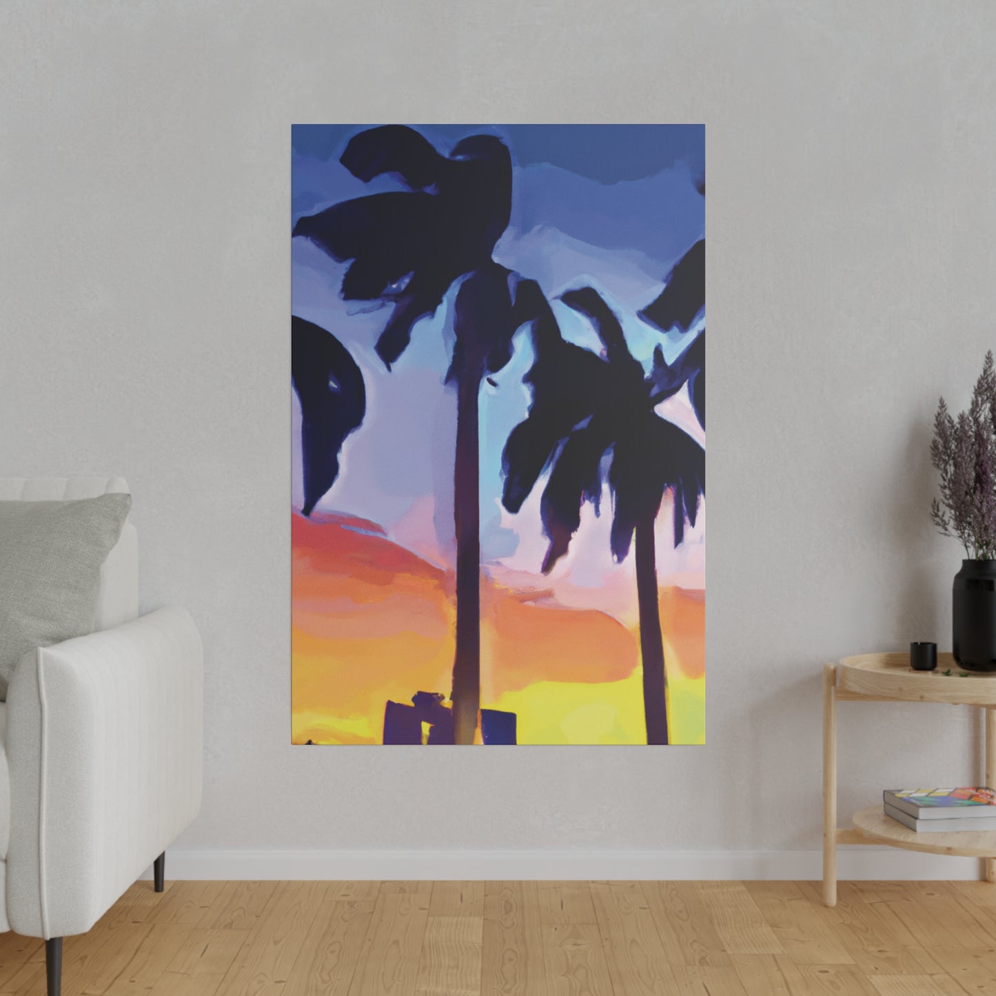 8208A - Miami Beach Sunset Painting Print | Miami | Beach | Sunset | Poster | Home Decor | Wall Art | Canvas