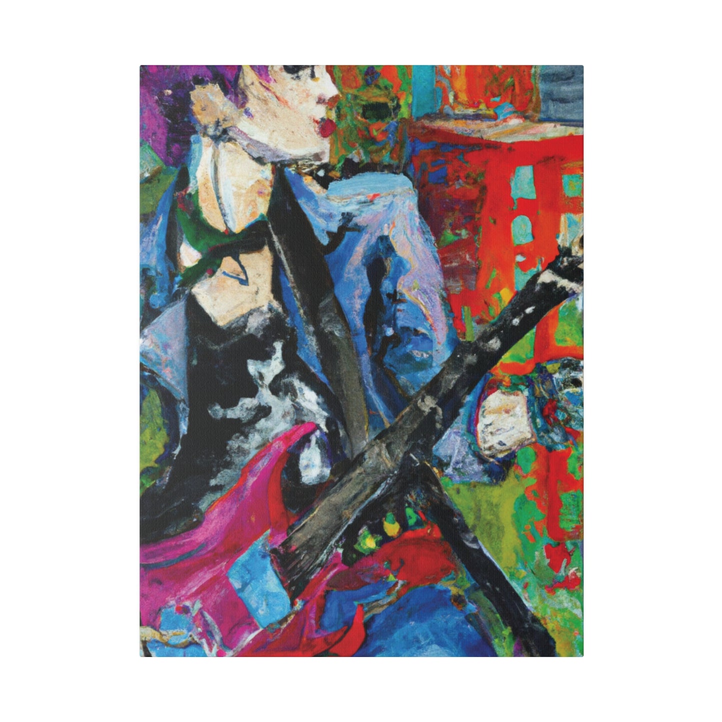 9194H - Rockstar Oil Painting Style Print | Poster | Home Decor | Wall Art | Music Art | Canvas