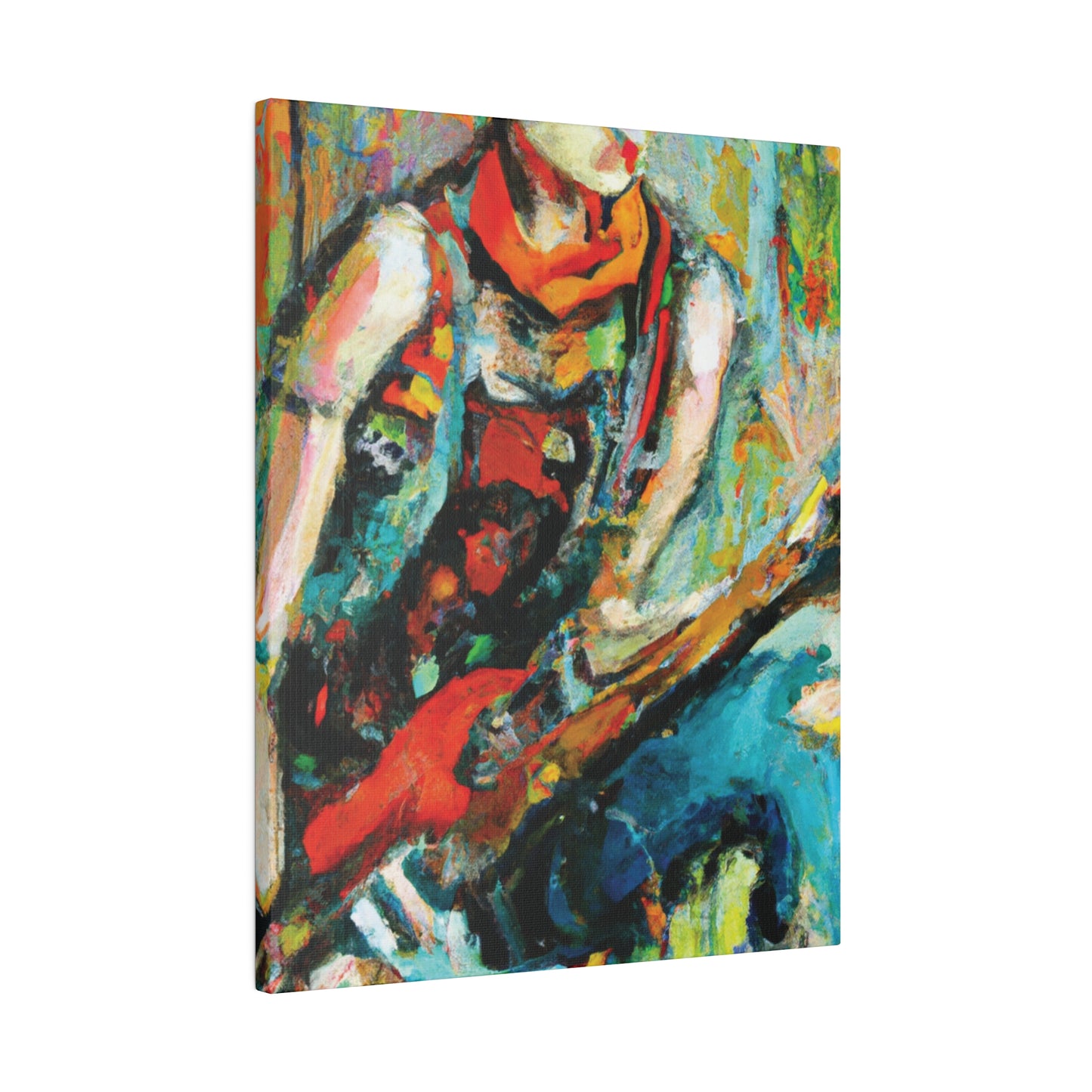 7494M - Rockstar Oil Painting Style Print | Poster | Home Decor | Wall Art | Music Art | Canvas