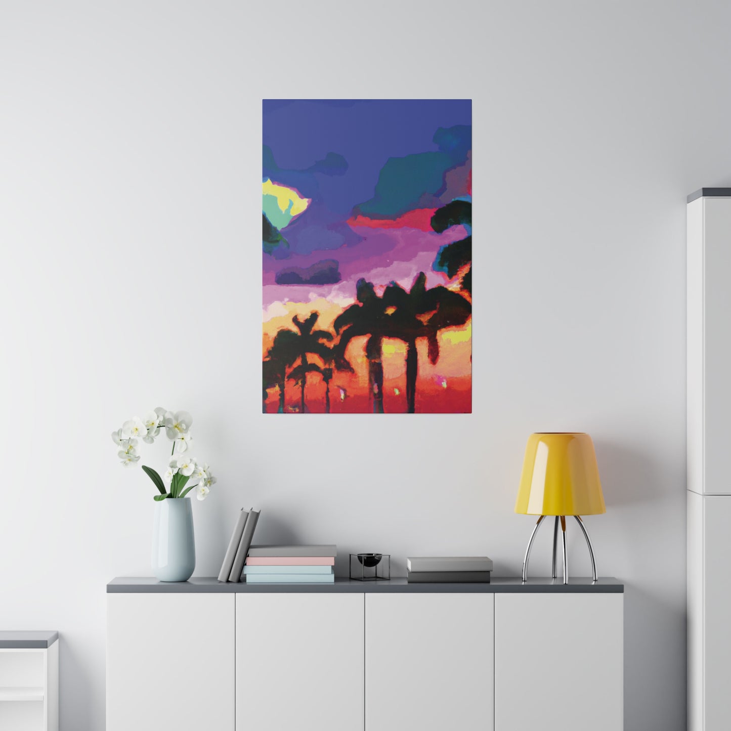 2520H - Miami Beach Sunset Painting Print | Miami | Beach | Sunset | Poster | Home Decor | Wall Art | Canvas