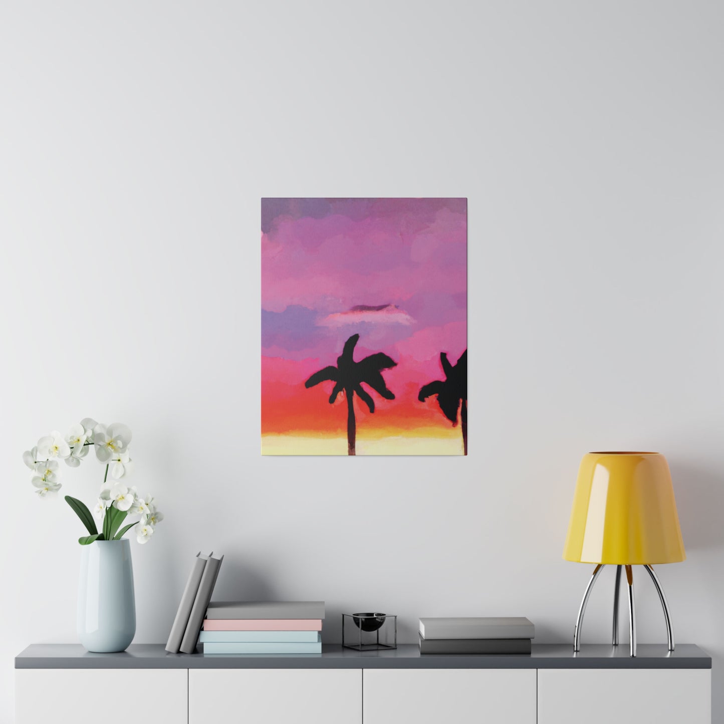 4393K - Miami Beach Sunset Painting Print | Miami | Beach | Sunset | Poster | Home Decor | Wall Art | Canvas