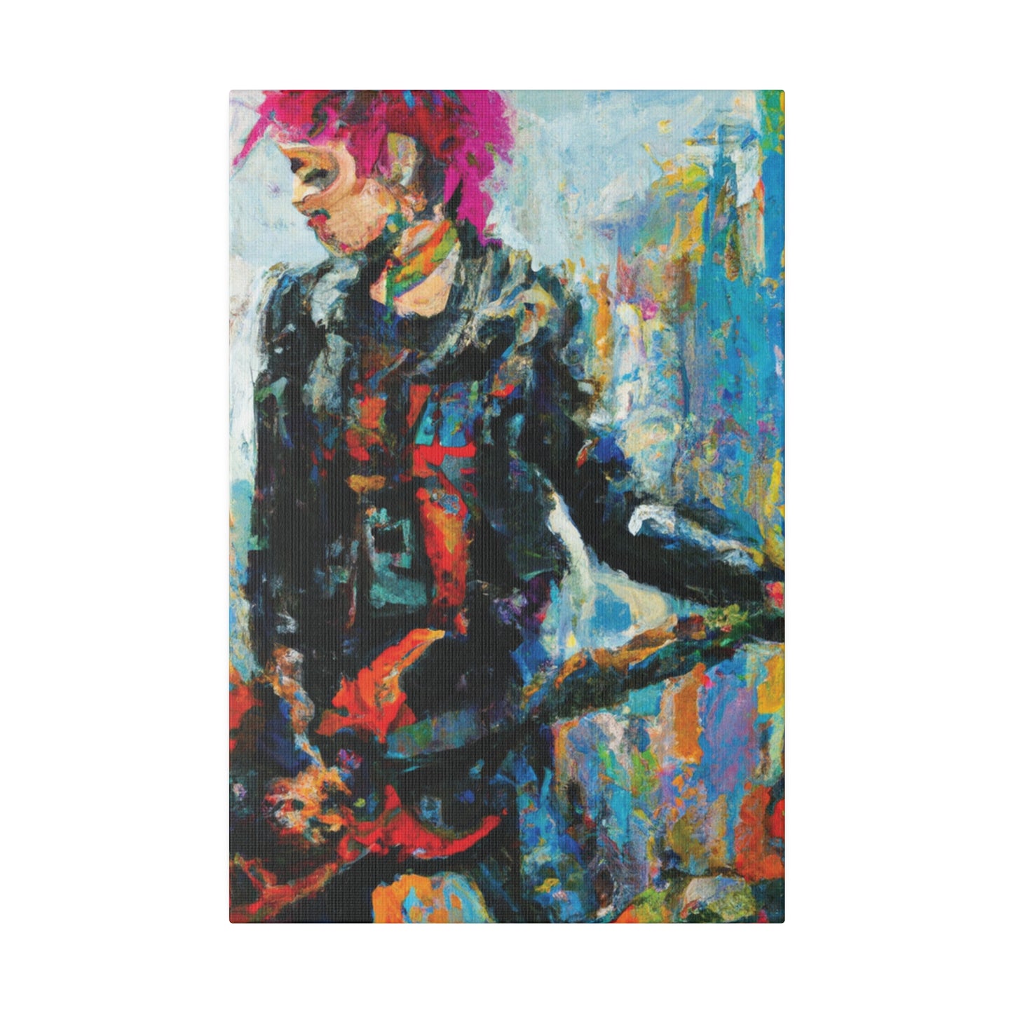 5258U - Rockstar Oil Painting Style Print | Poster | Home Decor | Wall Art | Music Art | Canvas