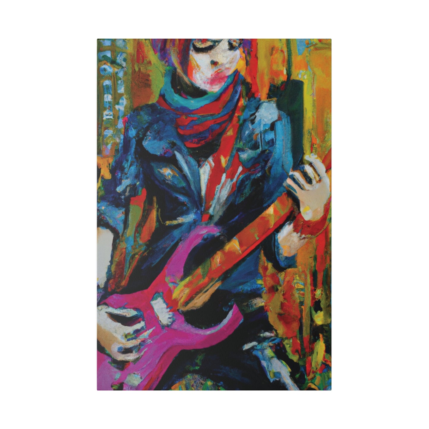 6226G - Rockstar Oil Painting Style Print | Poster | Home Decor | Wall Art | Music Art | Canvas