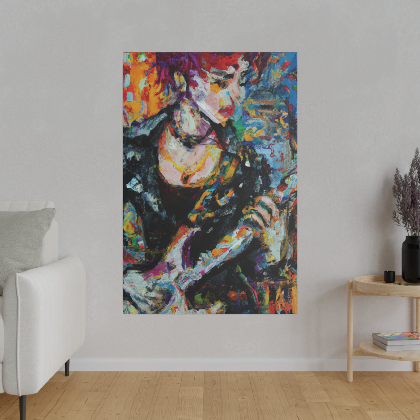 2106T - Rockstar Oil Painting Style Print | Poster | Home Decor | Wall Art | Music Art | Canvas