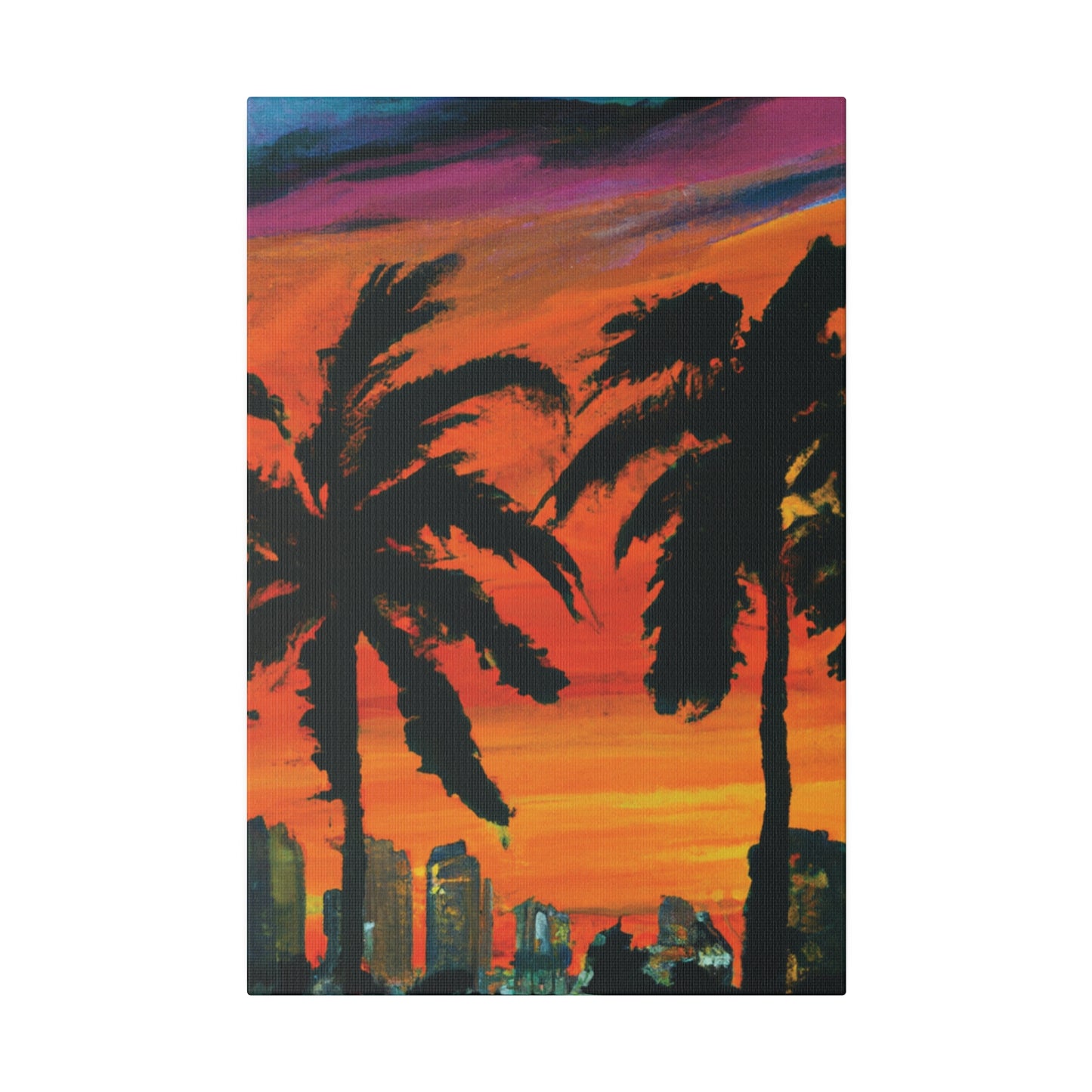 3294V - Miami Beach Sunset Painting Print | Miami | Beach | Sunset | Poster | Home Decor | Wall Art | Canvas