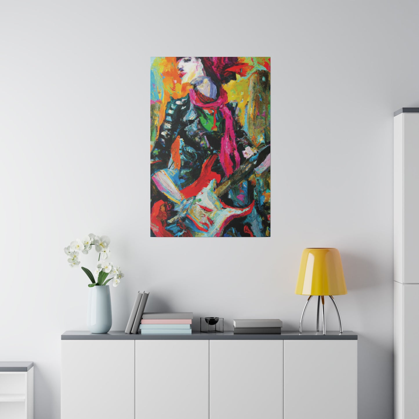 8579X - Rockstar Oil Painting Style Print | Poster | Home Decor | Wall Art | Music Art | Canvas