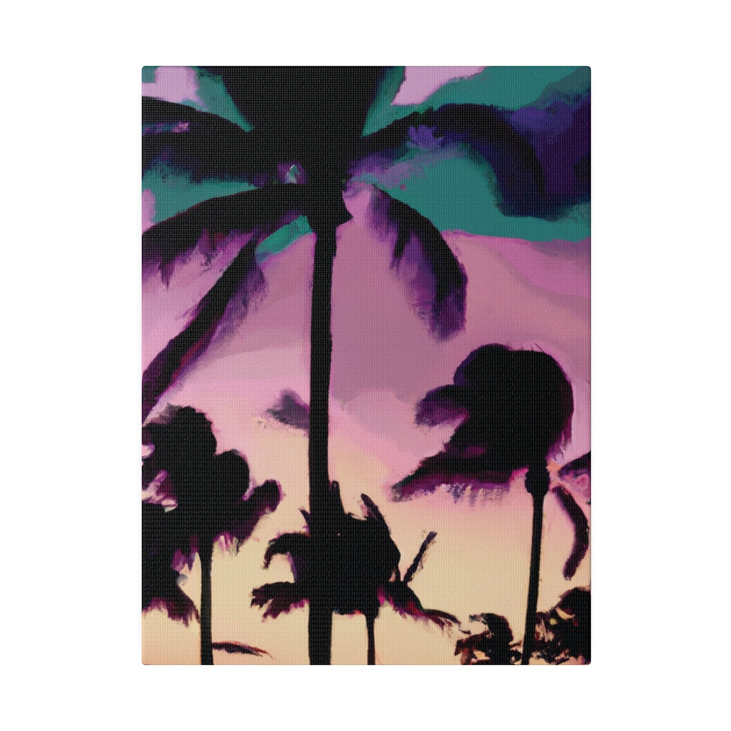 3258K - Miami Beach Sunset Painting Print | Miami | Beach | Sunset | Poster | Home Decor | Wall Art | Canvas