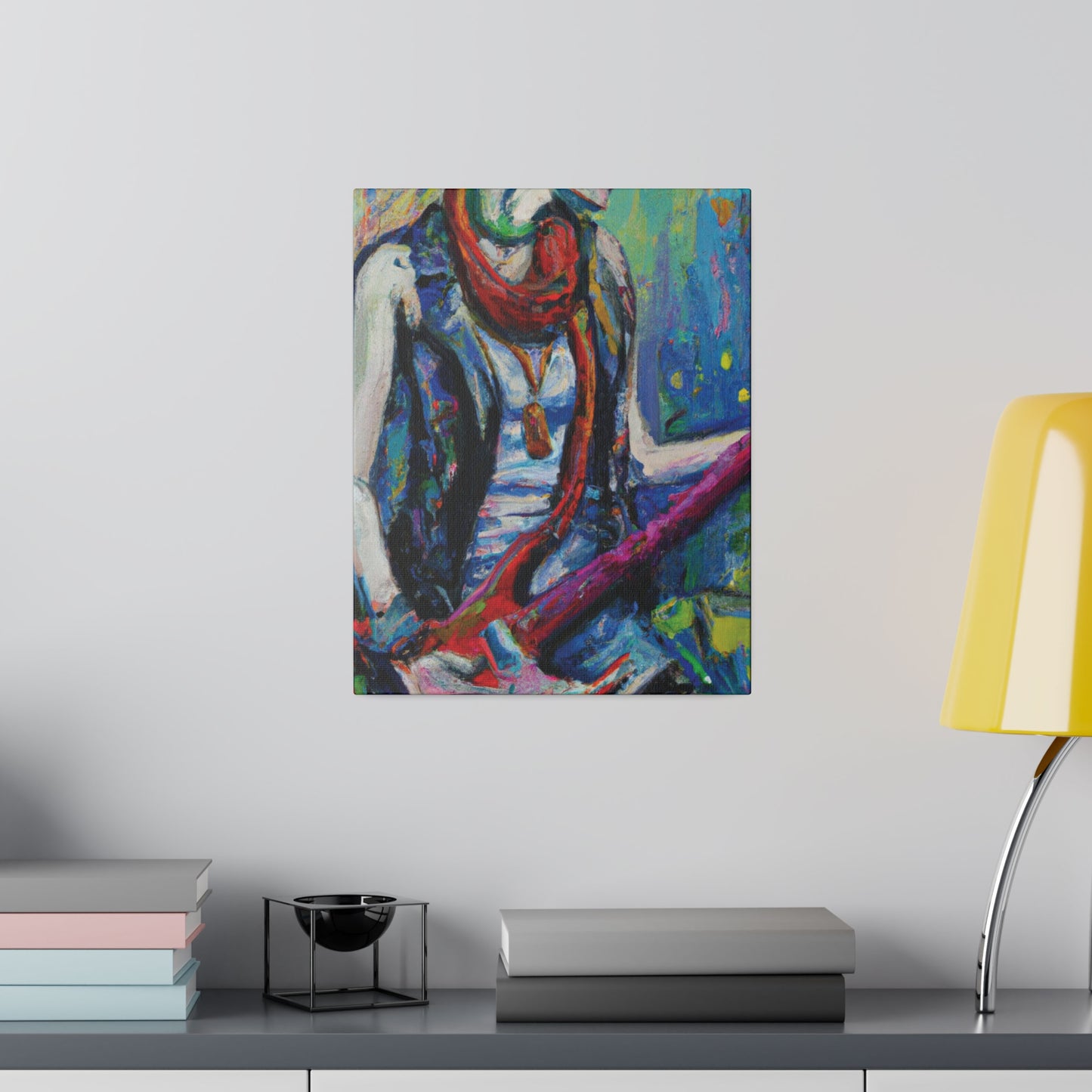 6328G - Rockstar Oil Painting Style Print | Poster | Home Decor | Wall Art | Music Art | Canvas