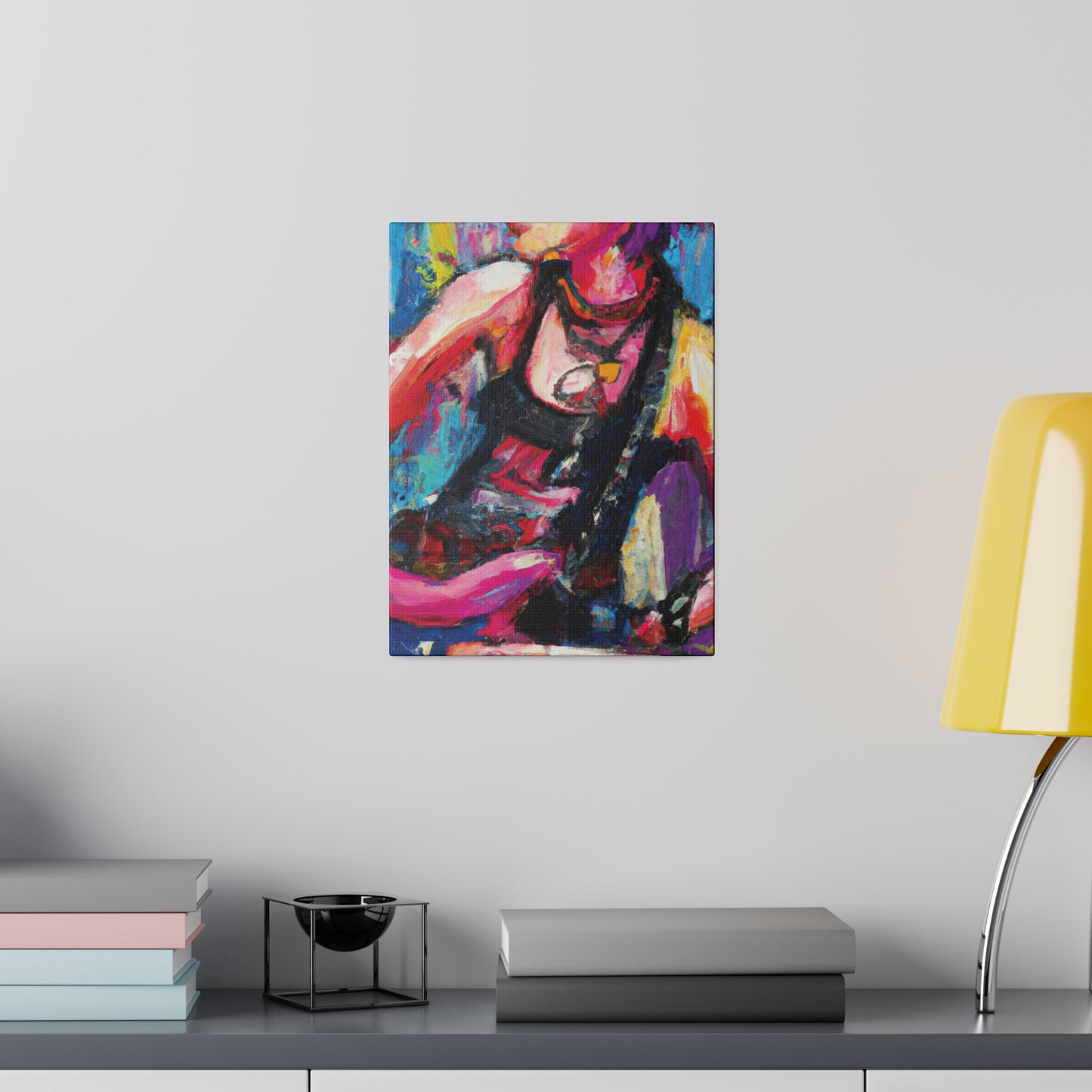 7793Y - Rockstar Oil Painting Style Print | Poster | Home Decor | Wall Art | Music Art | Canvas