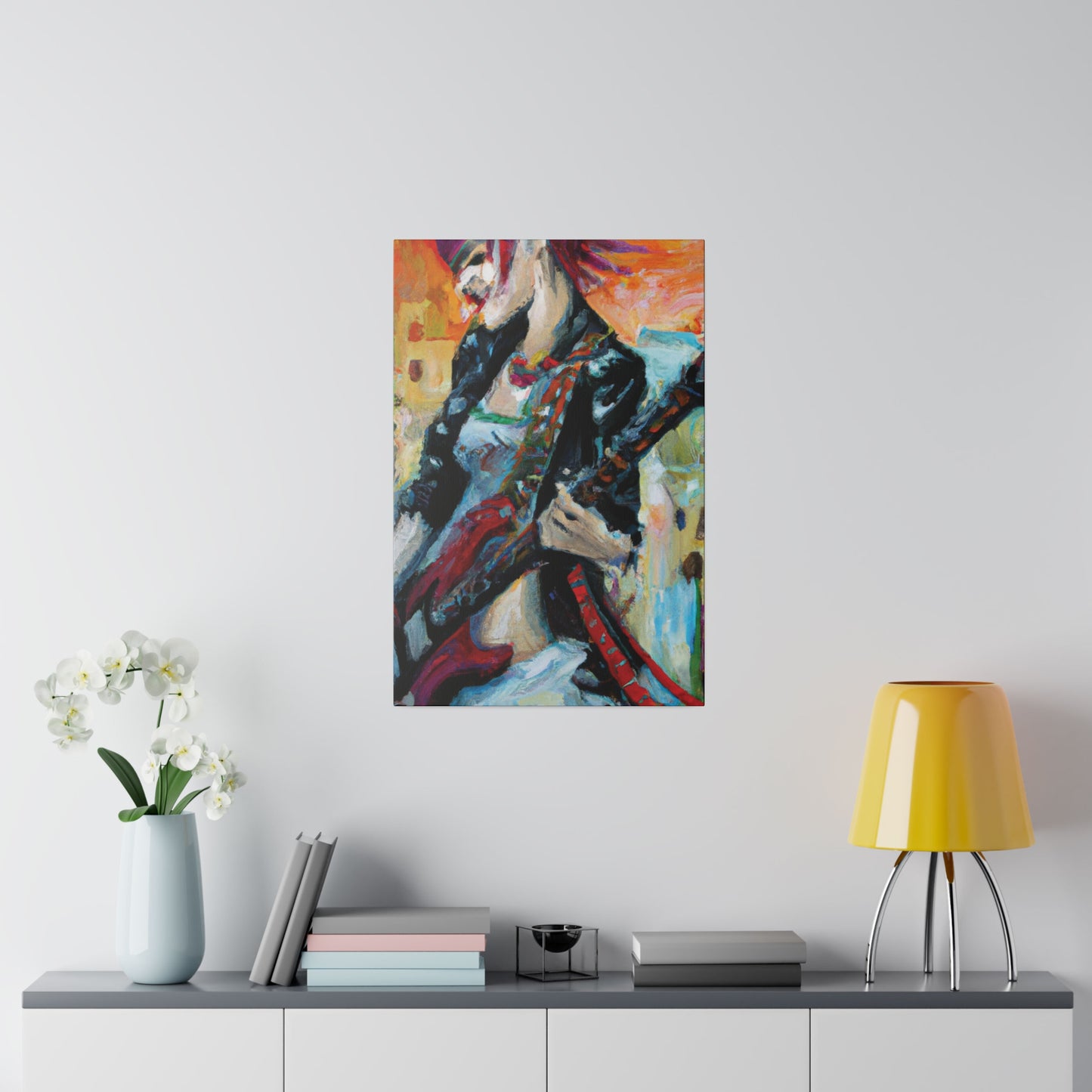 732X - Rockstar Oil Painting Style Print | Poster | Home Decor | Wall Art | Music Art | Canvas