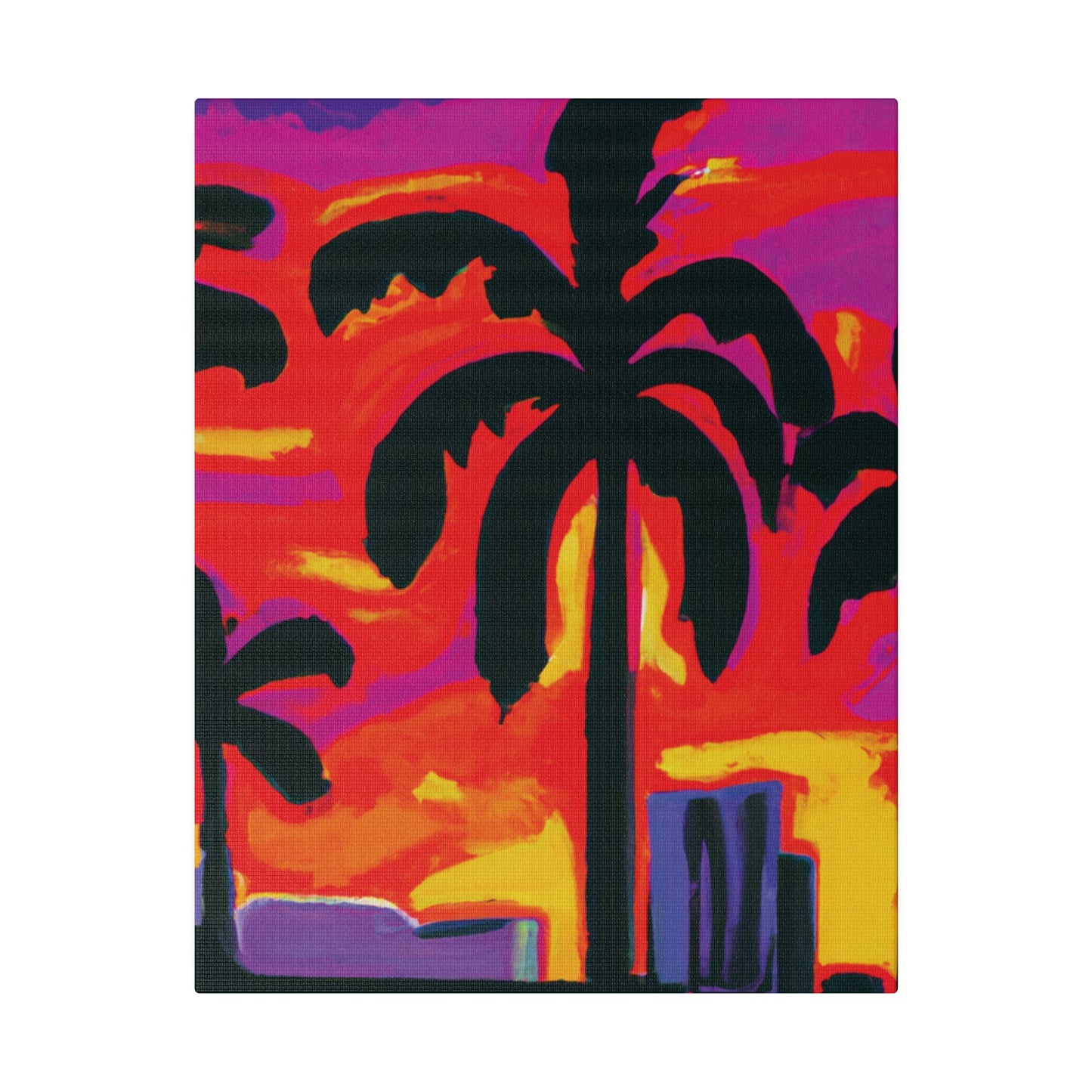 4066V - Miami Beach Sunset Painting Print | Miami | Beach | Sunset | Poster | Home Decor | Wall Art | Canvas