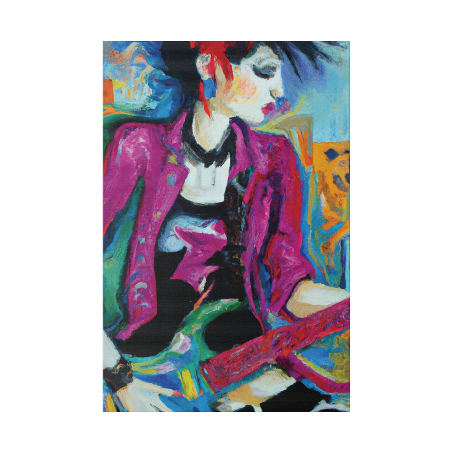 2711A - Rockstar Oil Painting Style Print | Poster | Home Decor | Wall Art | Music Art | Canvas