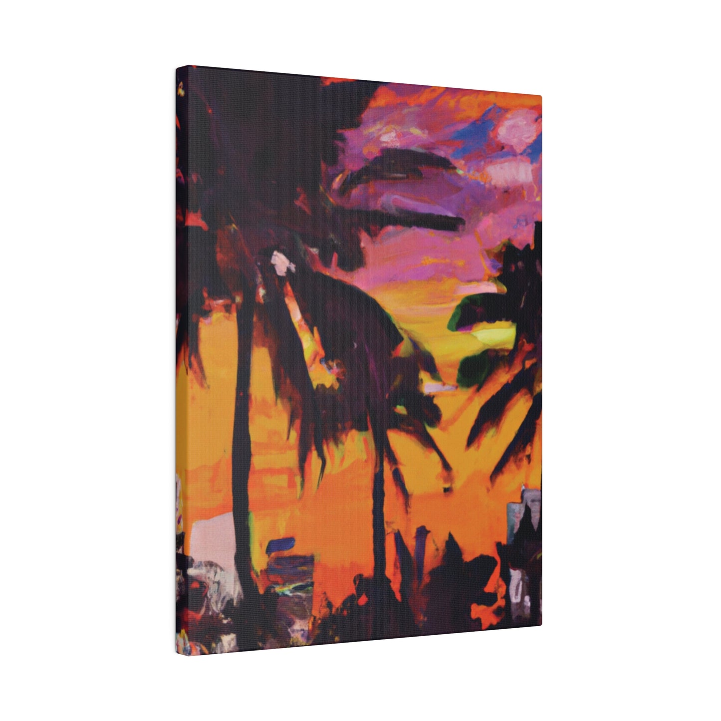 8409A - Miami Beach Sunset Painting Print | Miami | Beach | Sunset | Poster | Home Decor | Wall Art | Canvas