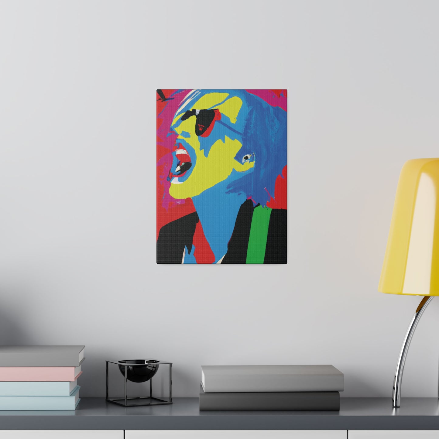 7805M - Rockstar Painting Print | Face | Abstract | Poster | Home Decor | Wall Art | Music Art | Canvas