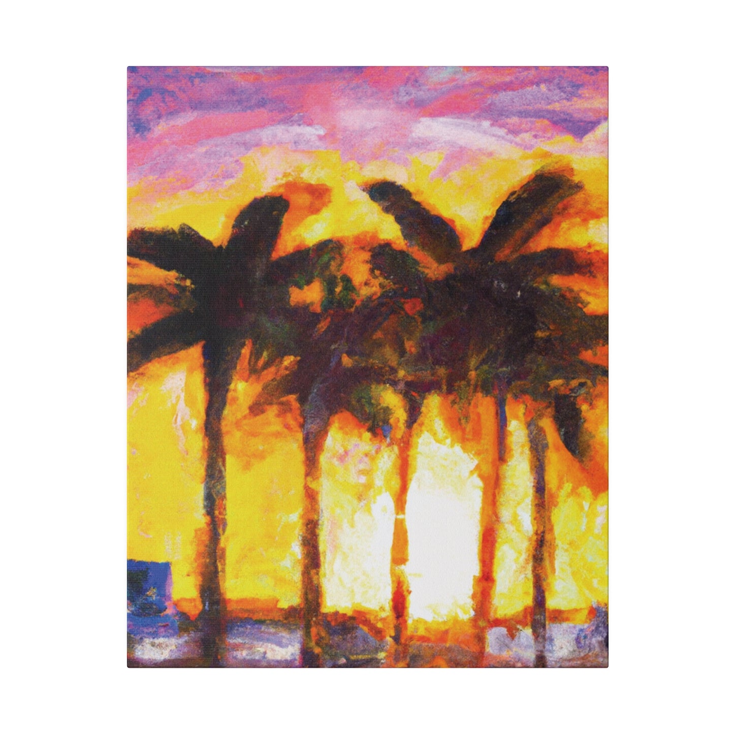 1535V - Miami Beach Sunset Painting Print | Miami | Beach | Sunset | Poster | Home Decor | Wall Art | Canvas