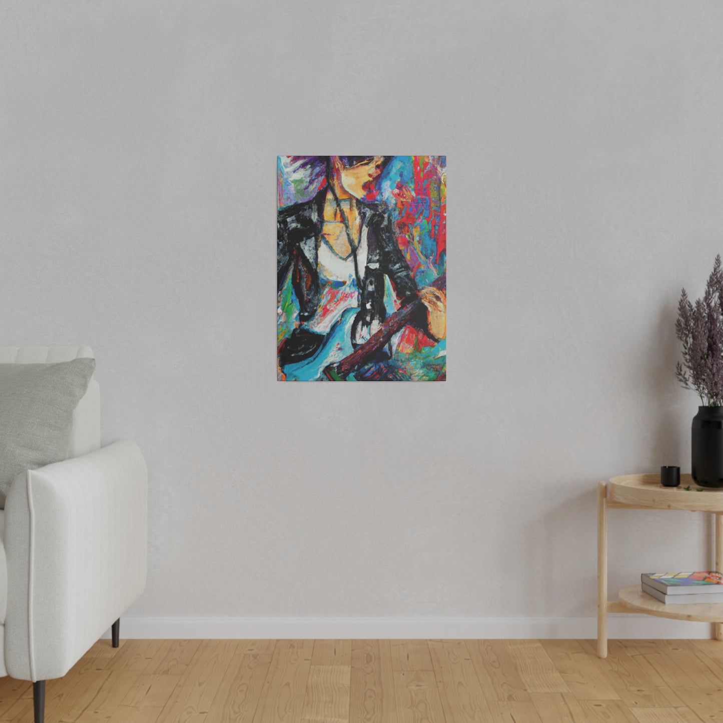 3492Z - Rockstar Oil Painting Style Print | Poster | Home Decor | Wall Art | Music Art | Canvas