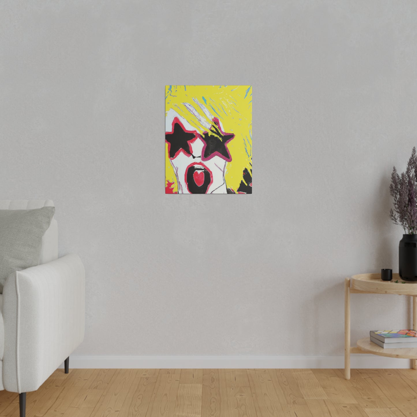 6256G - Rockstar Painting Print | Face | Abstract | Poster | Home Decor | Wall Art | Music Art | Canvas