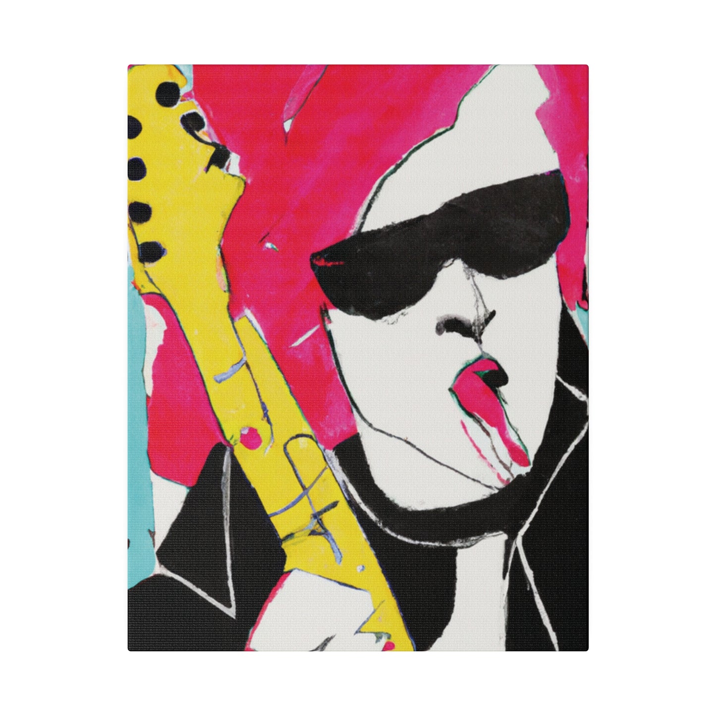 8791V - Rockstar Painting Print | Face | Abstract | Poster | Home Decor | Wall Art | Music Art | Canvas