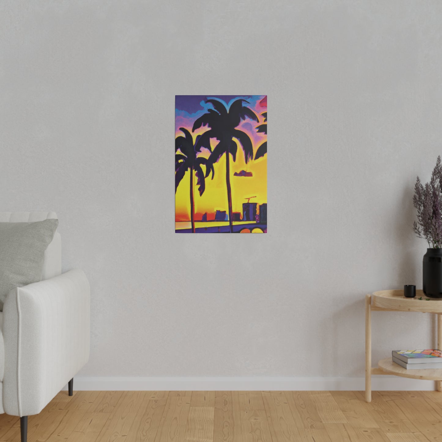 5674W - Miami Beach Sunset Painting Print | Miami | Beach | Sunset | Poster | Home Decor | Wall Art | Canvas