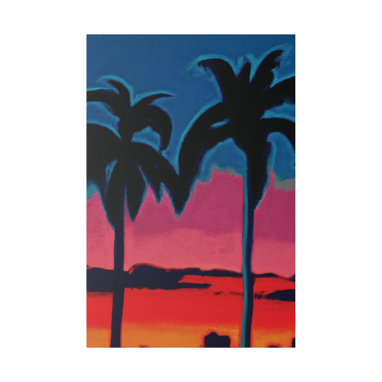 2545B - Miami Beach Sunset Painting Print | Miami | Beach | Sunset | Poster | Home Decor | Wall Art | Canvas