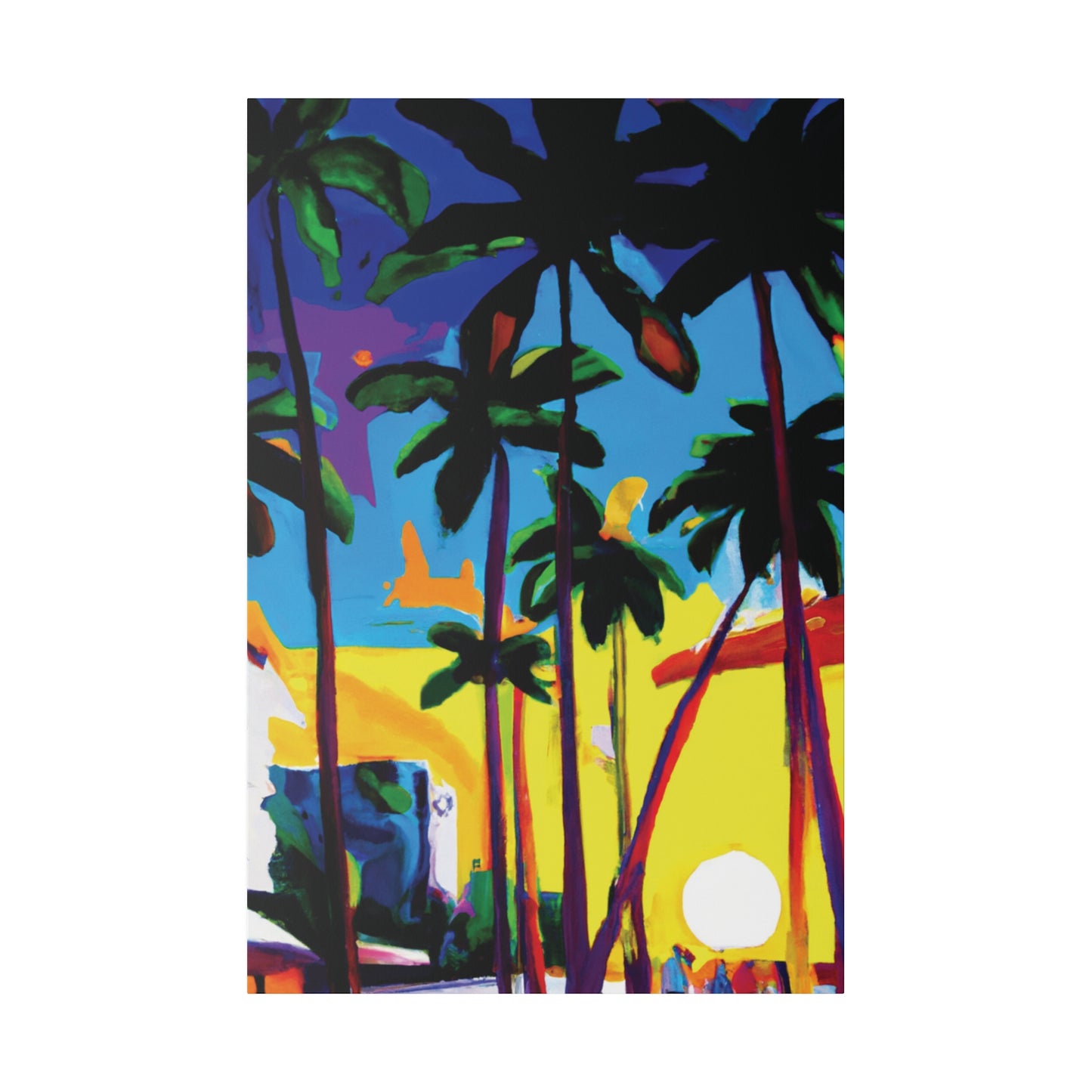 7182X - Miami Beach Sunset Painting Print | Miami | Beach | Sunset | Poster | Home Decor | Wall Art | Canvas