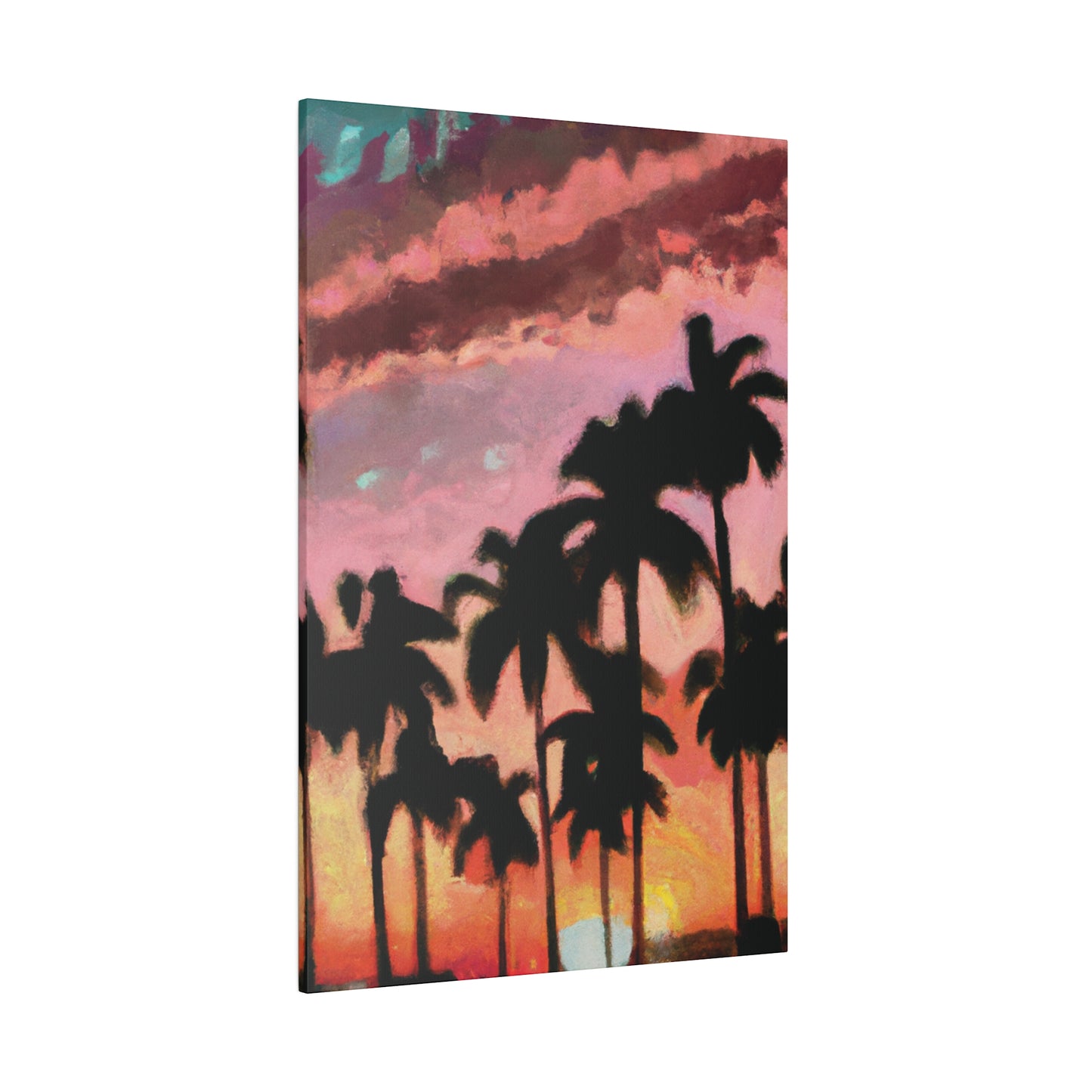 8559Q - Miami Beach Sunset Painting Print | Miami | Beach | Sunset | Poster | Home Decor | Wall Art | Canvas