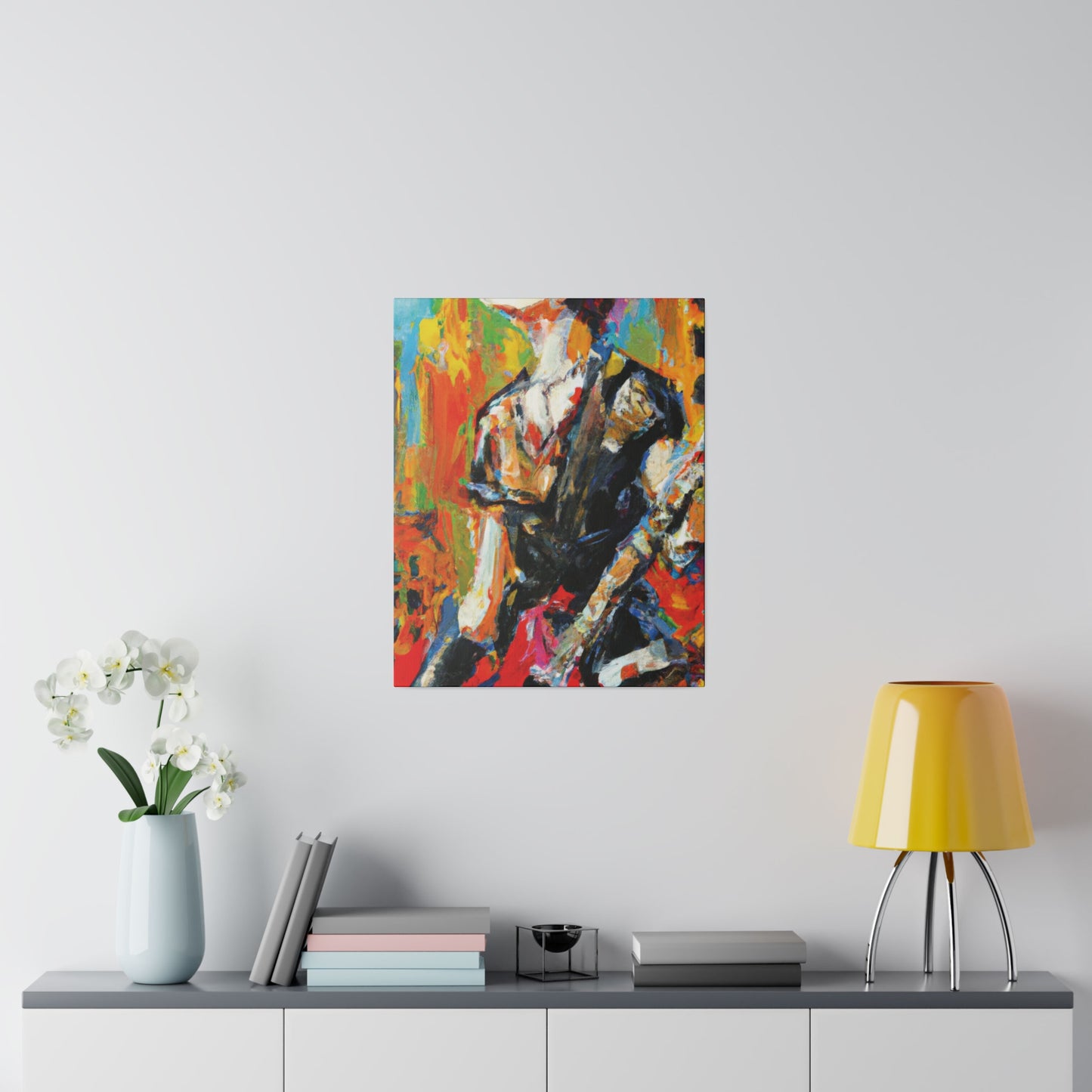5867V - Rockstar Oil Painting Style Print | Poster | Home Decor | Wall Art | Music Art | Canvas