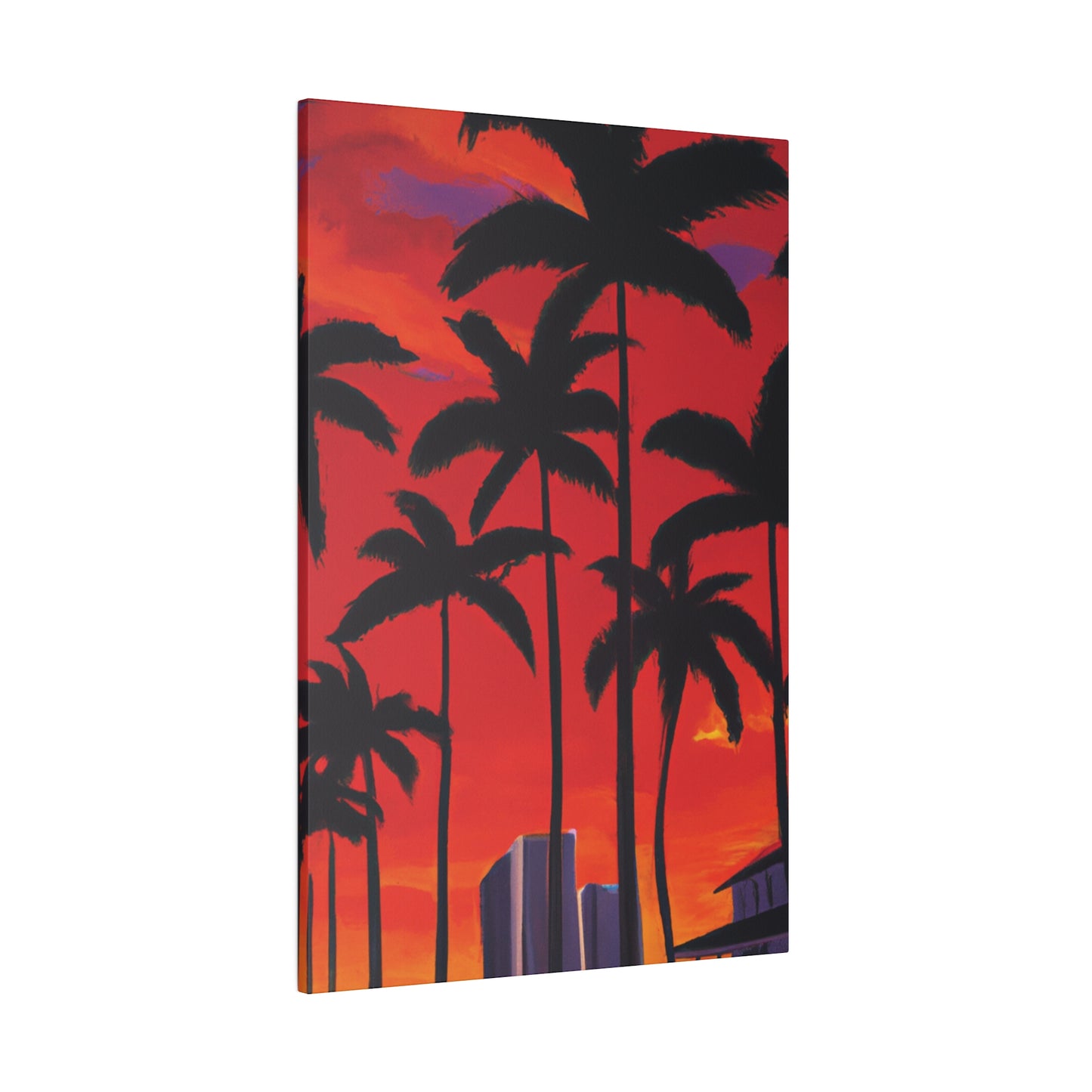 7261M - Miami Beach Sunset Painting Print | Miami | Beach | Sunset | Poster | Home Decor | Wall Art | Canvas