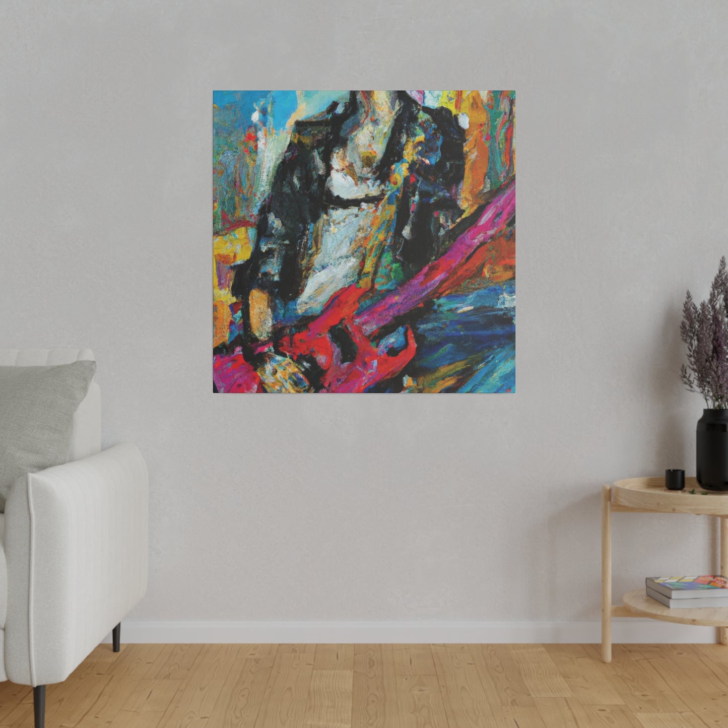 472O - Rockstar Oil Painting Style Print | Poster | Home Decor | Wall Art | Music Art | Canvas