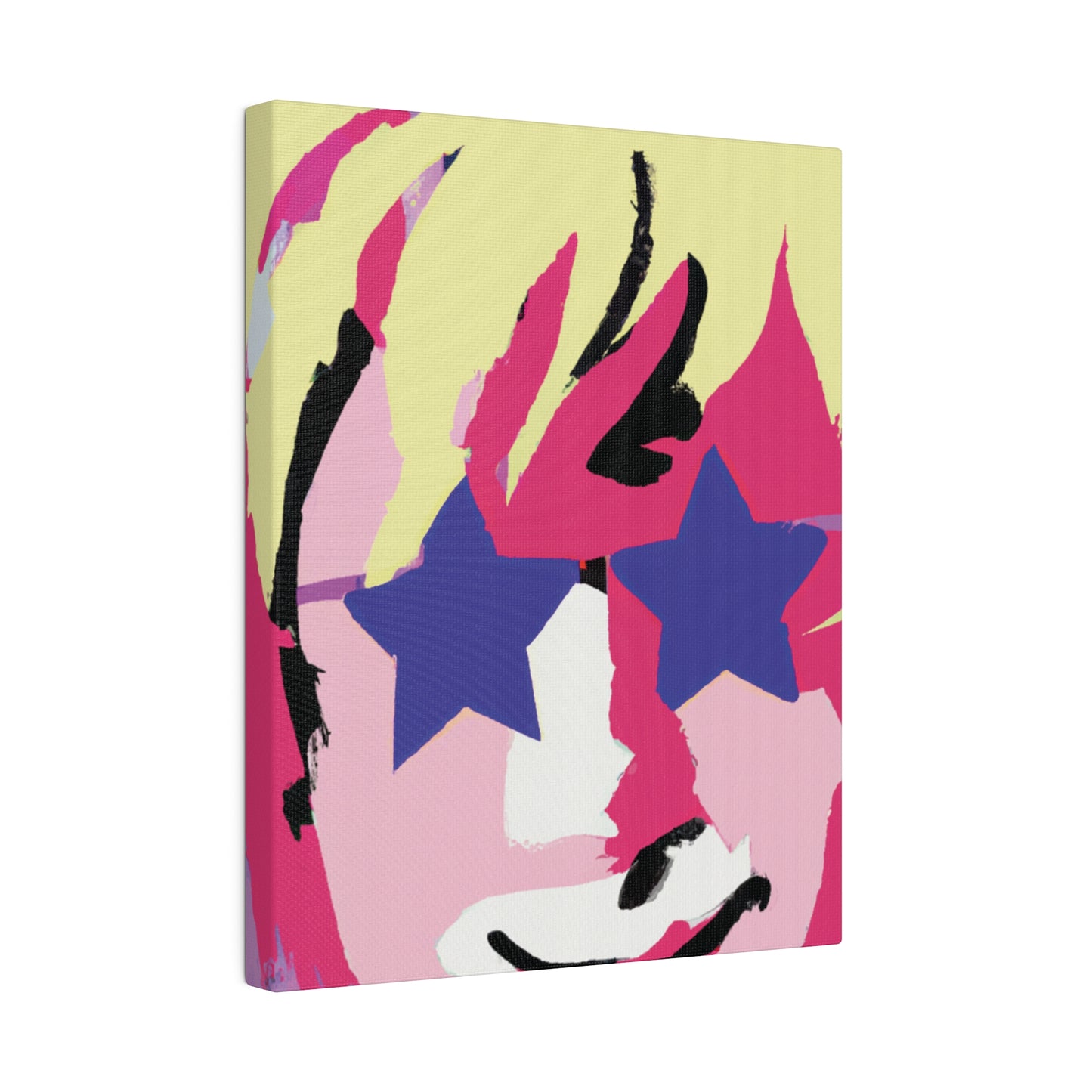 3558K - Rockstar Painting Print | Face | Abstract | Poster | Home Decor | Wall Art | Music Art | Canvas