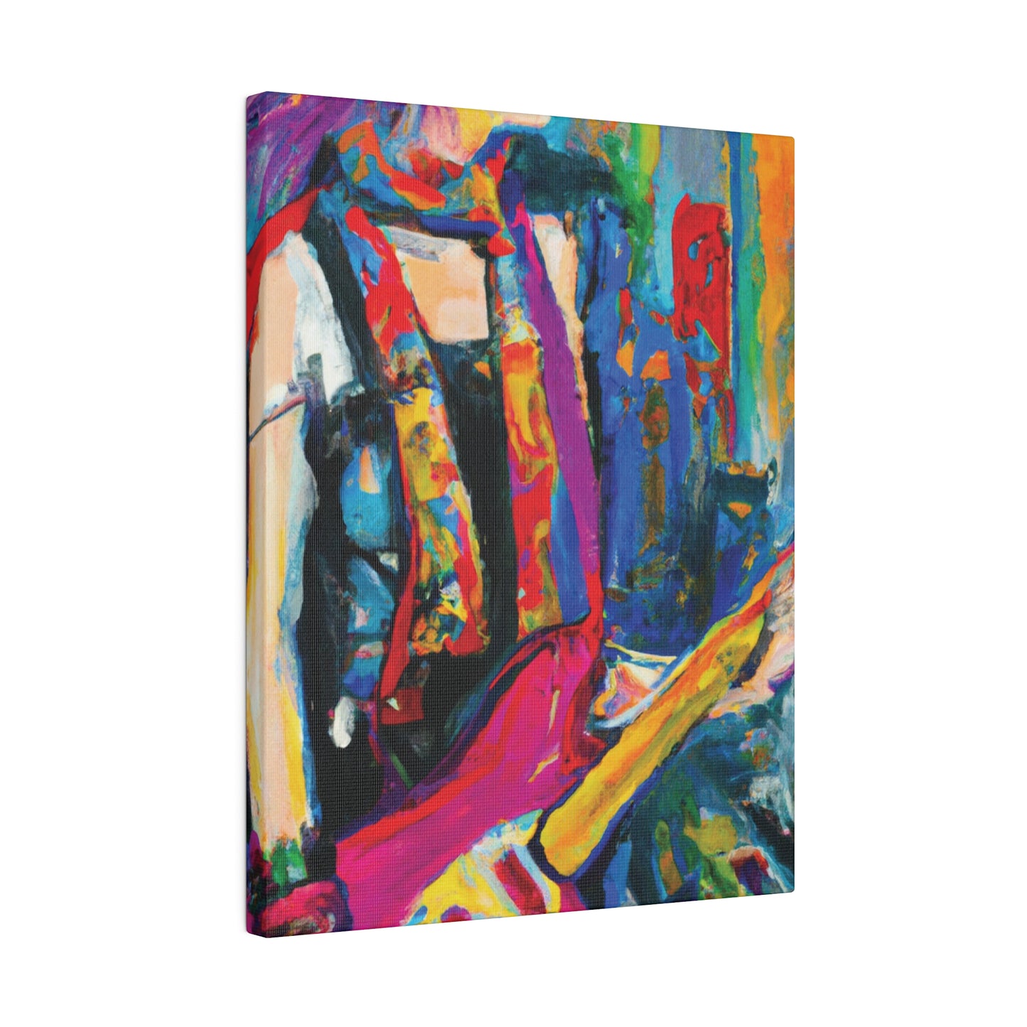 9798G - Rockstar Oil Painting Style Print | Poster | Home Decor | Wall Art | Music Art | Canvas
