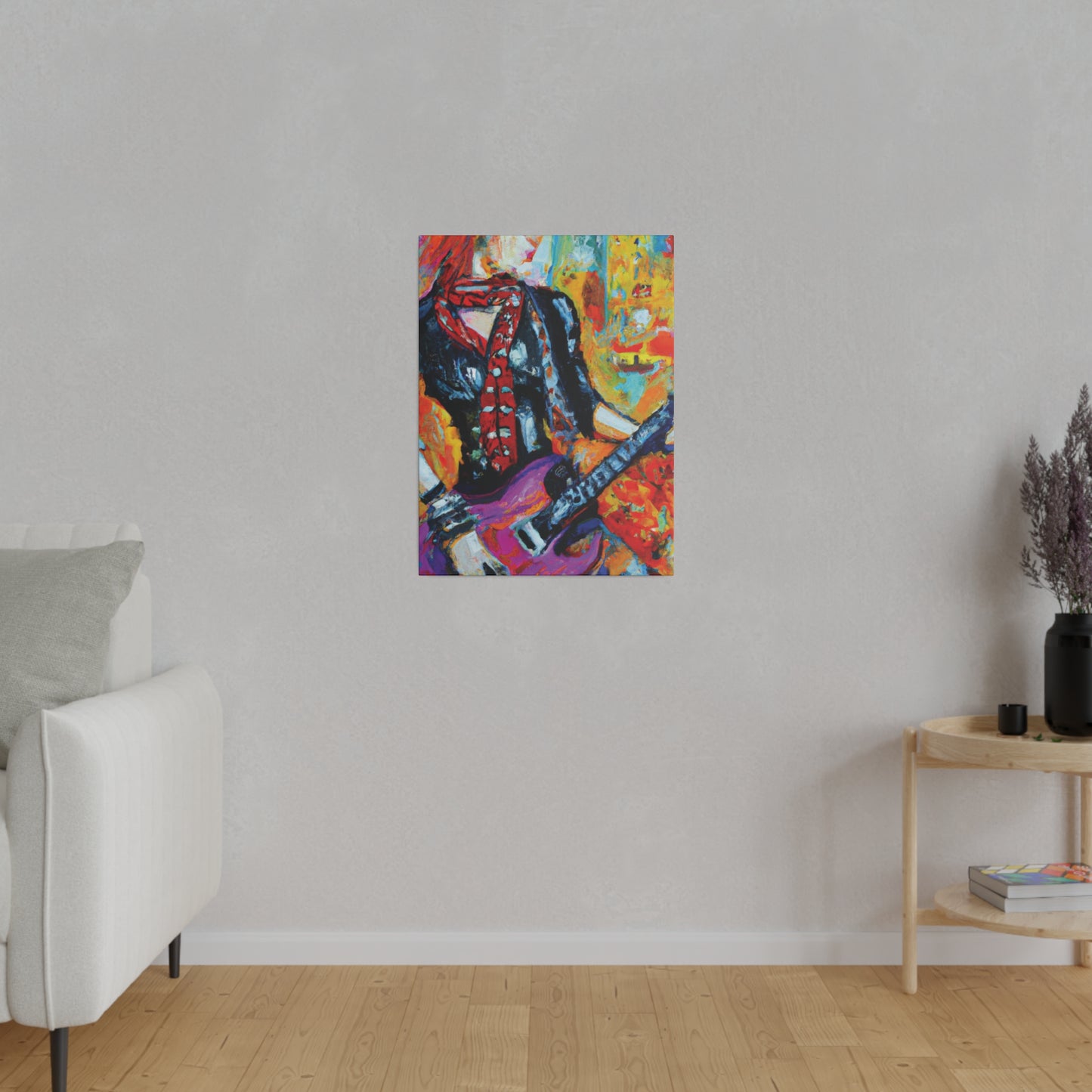 7342P - Rockstar Oil Painting Style Print | Poster | Home Decor | Wall Art | Music Art | Canvas