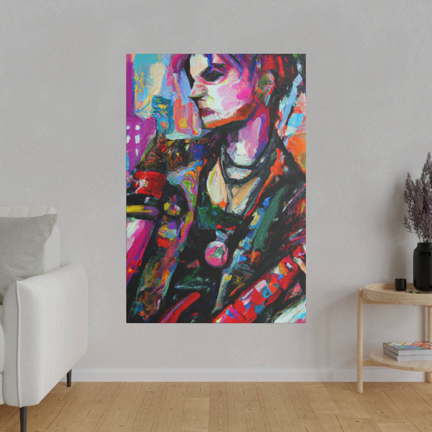 9392B - Rockstar Oil Painting Style Print | Poster | Home Decor | Wall Art | Music Art | Canvas