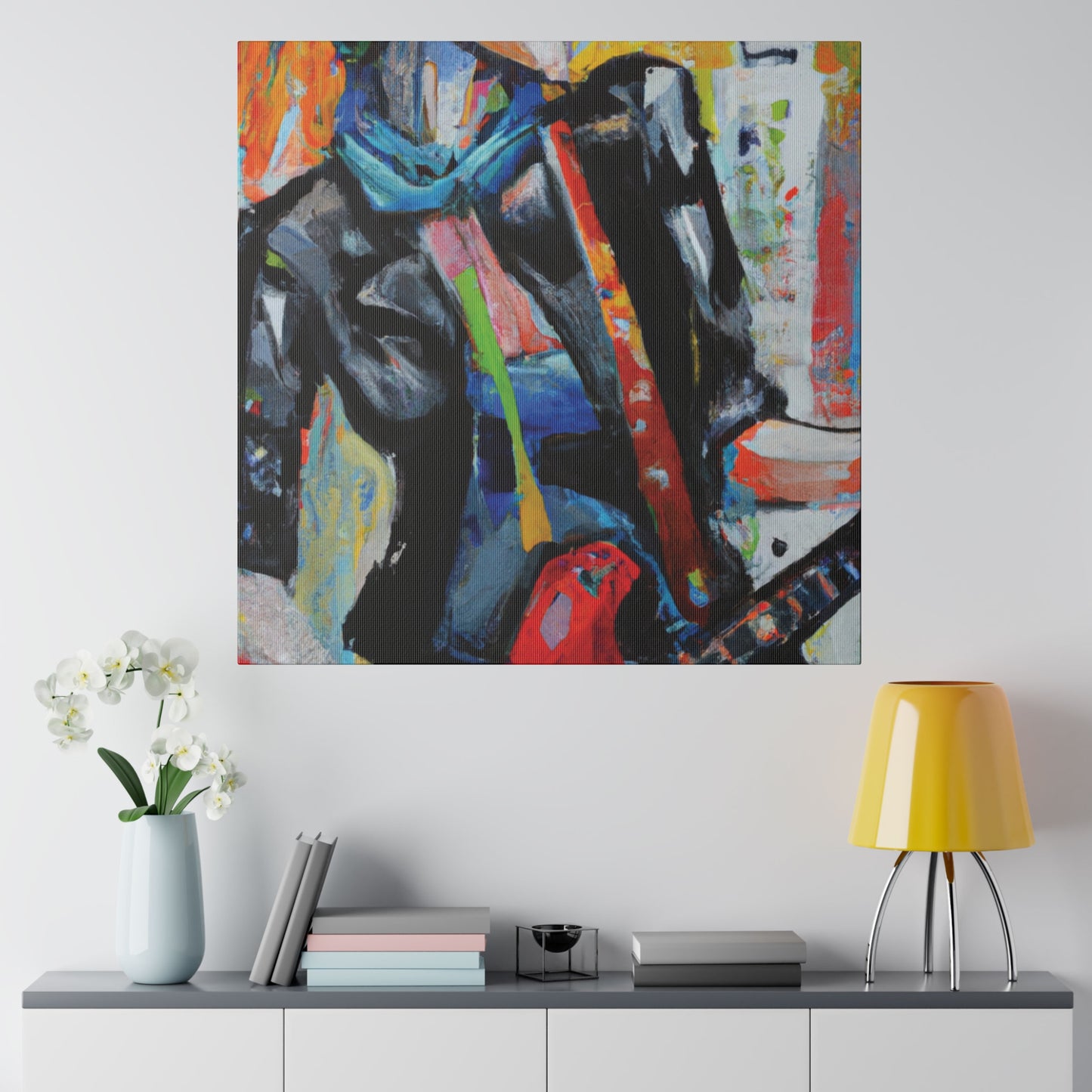 3614G - Rockstar Oil Painting Style Print | Poster | Home Decor | Wall Art | Music Art | Canvas