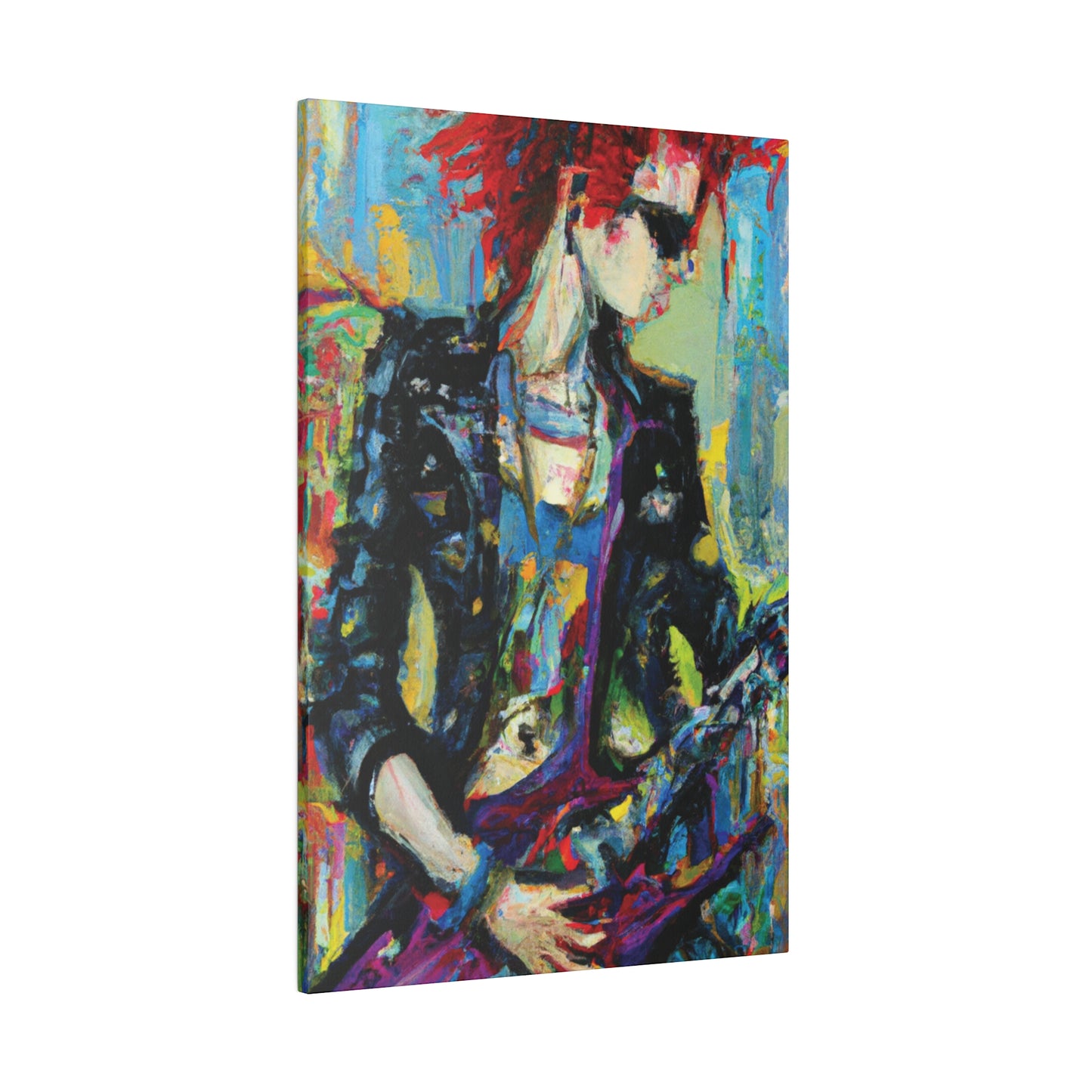 9745J - Rockstar Oil Painting Style Print | Poster | Home Decor | Wall Art | Music Art | Canvas