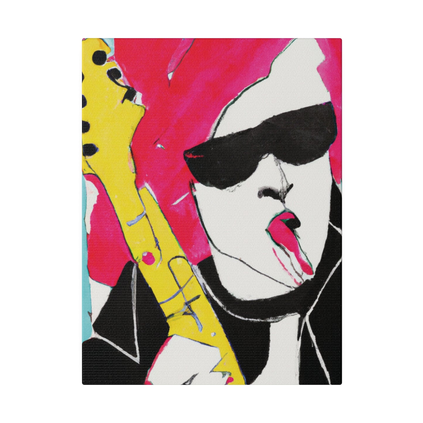 8791V - Rockstar Painting Print | Face | Abstract | Poster | Home Decor | Wall Art | Music Art | Canvas