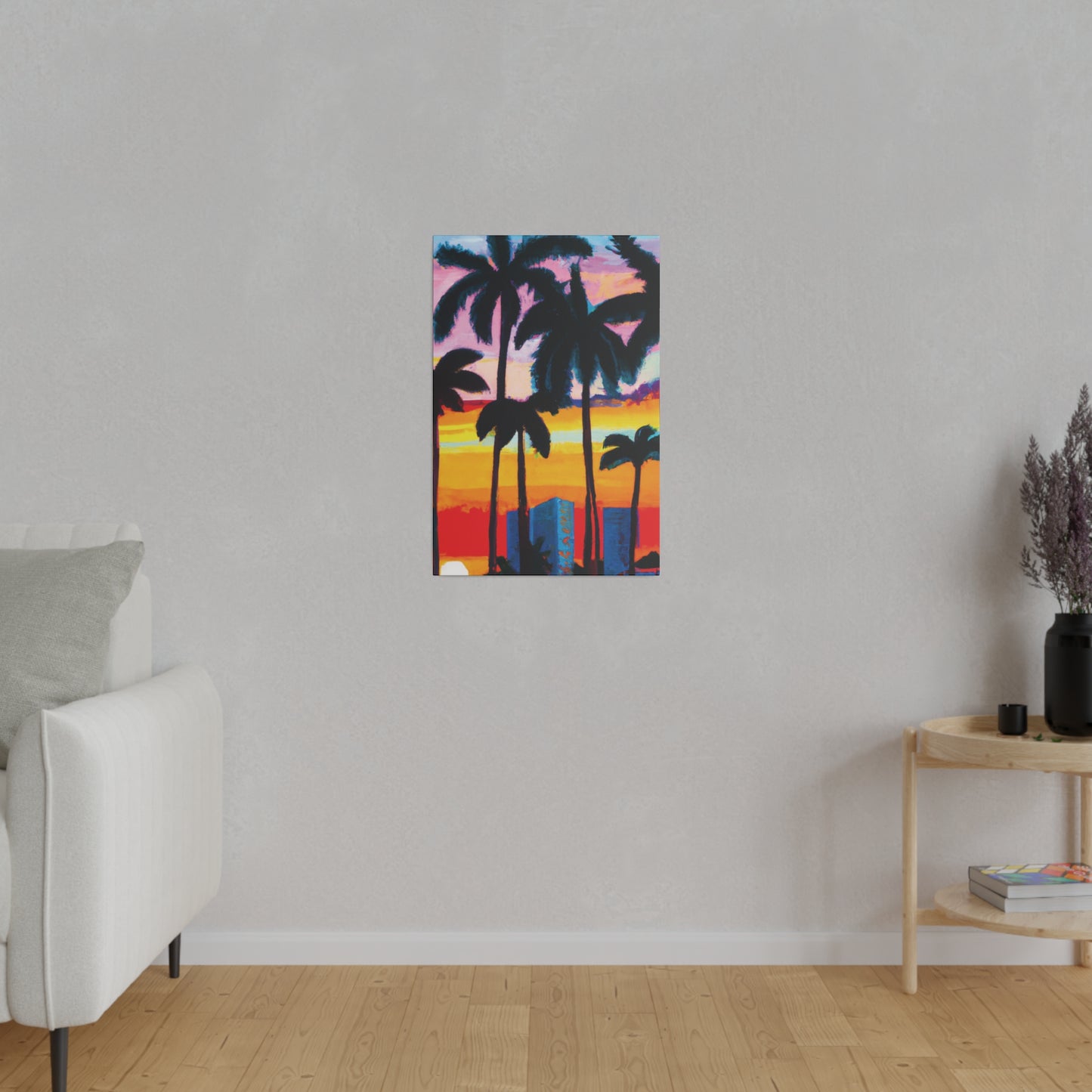 6891Y - Miami Beach Sunset Painting Print | Miami | Beach | Sunset | Poster | Home Decor | Wall Art | Canvas